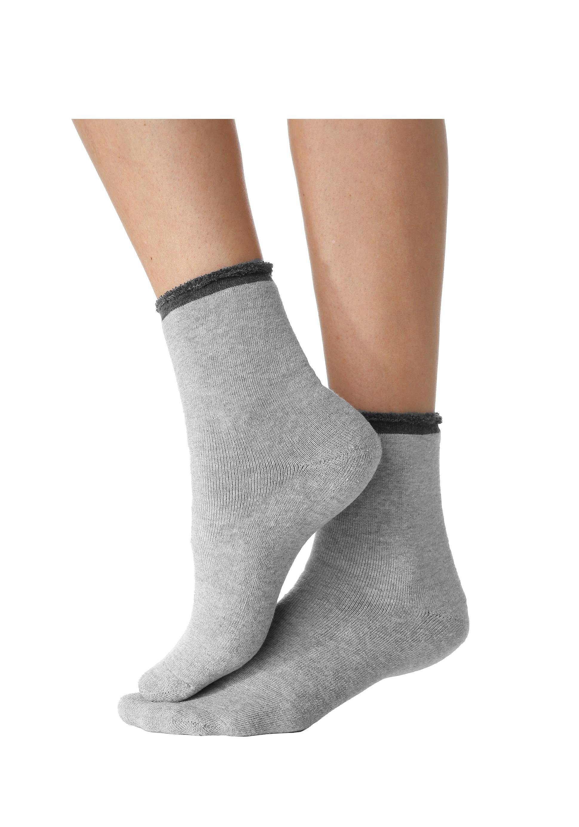 Lavana Wellness-sokken met frottébinnenkant (set, 4 paar)