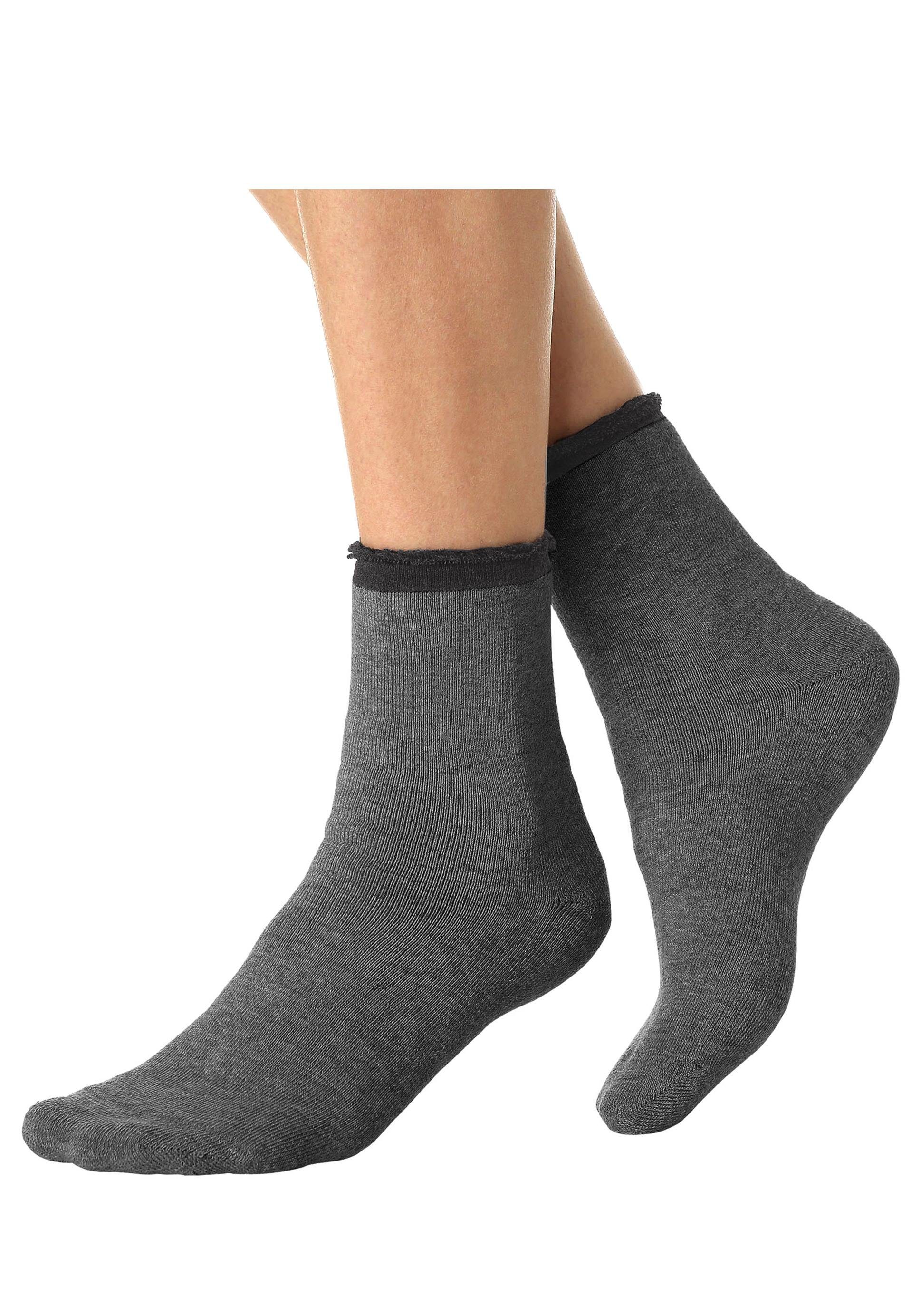 Lavana Wellness-sokken met frottébinnenkant (set, 4 paar)