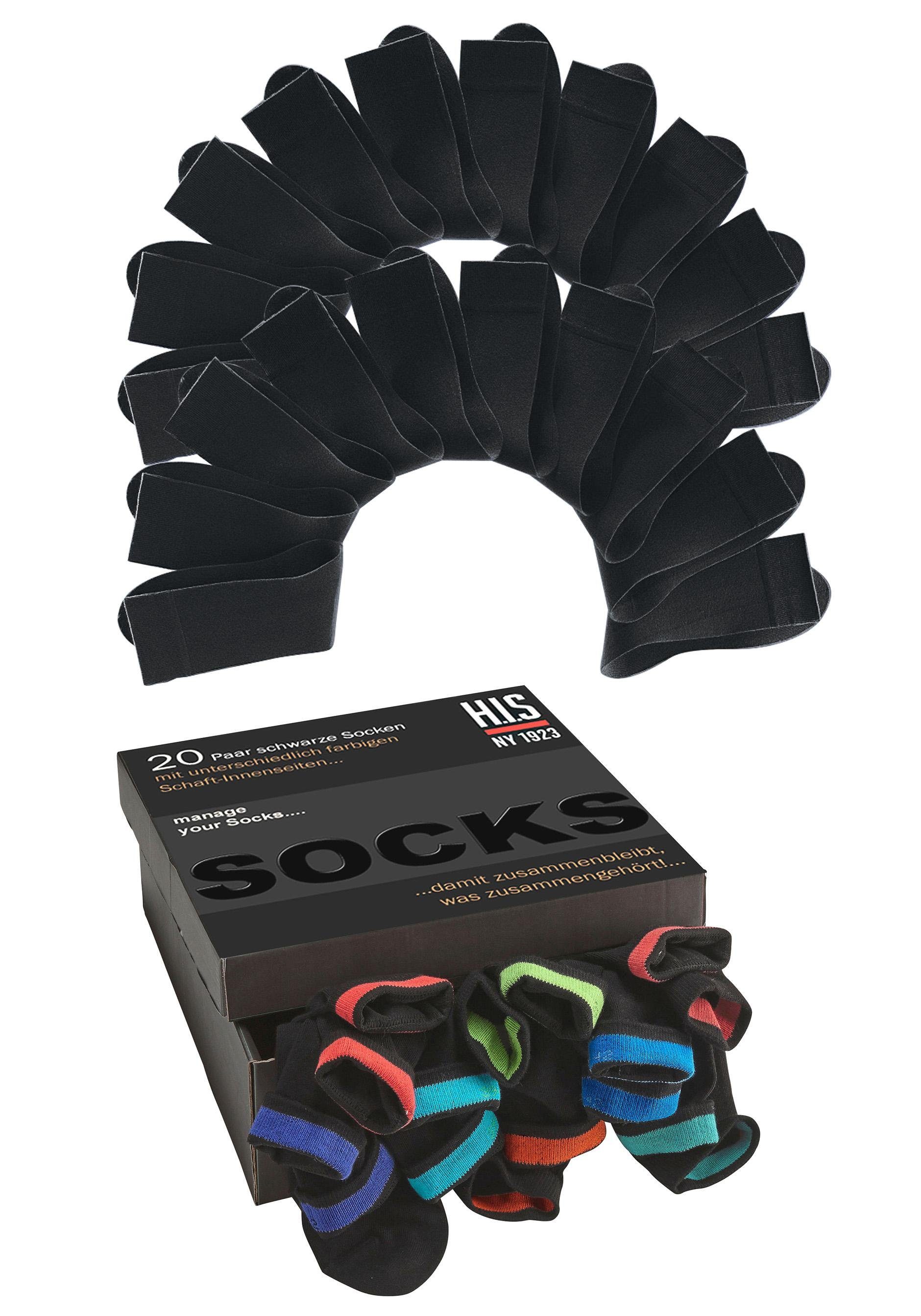 H.I.S Sokken in praktische cadeauverpakking (box, 20 paar)