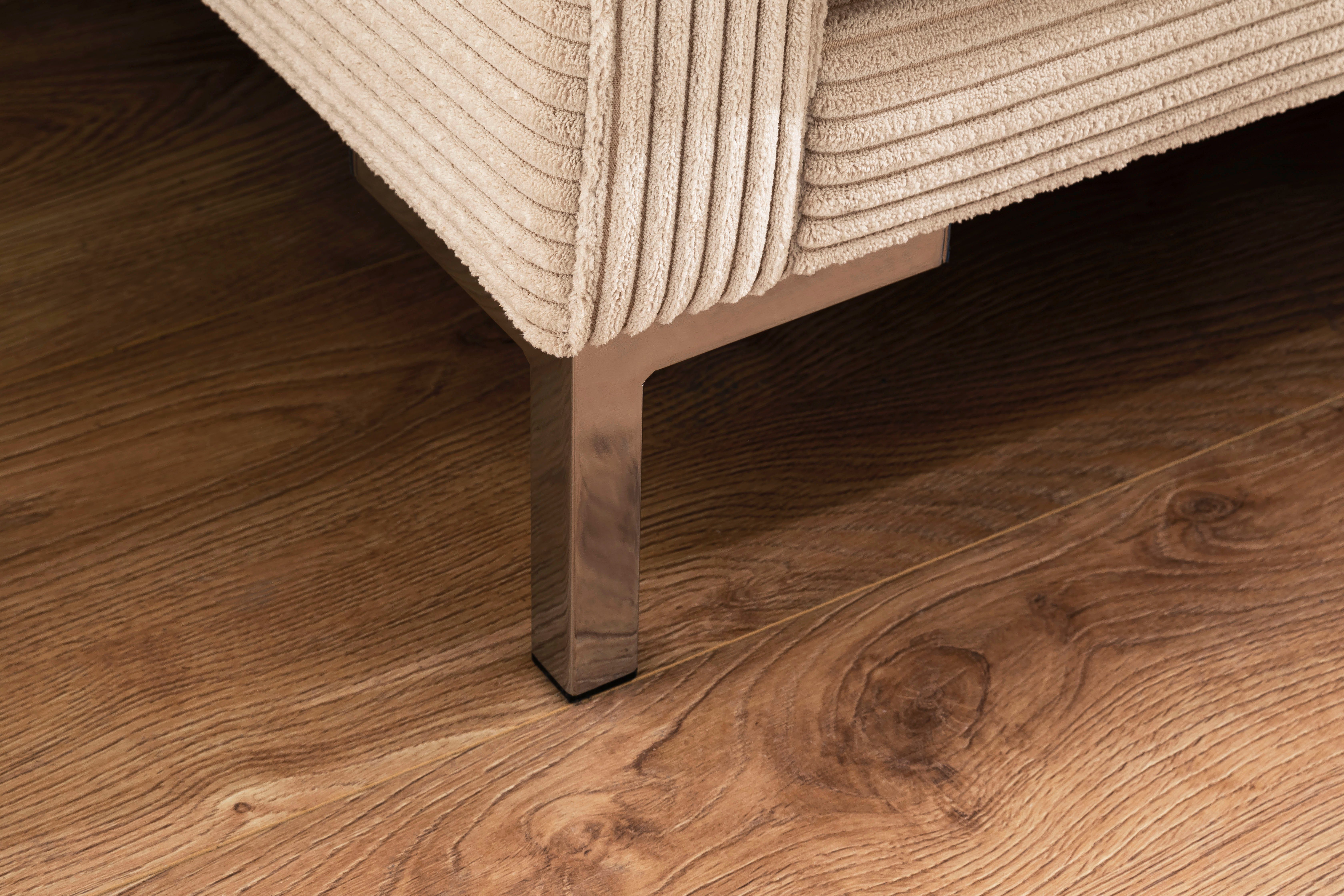 Trends by HG Hoekbank Landau L-vorm in cordstof met metalen voet