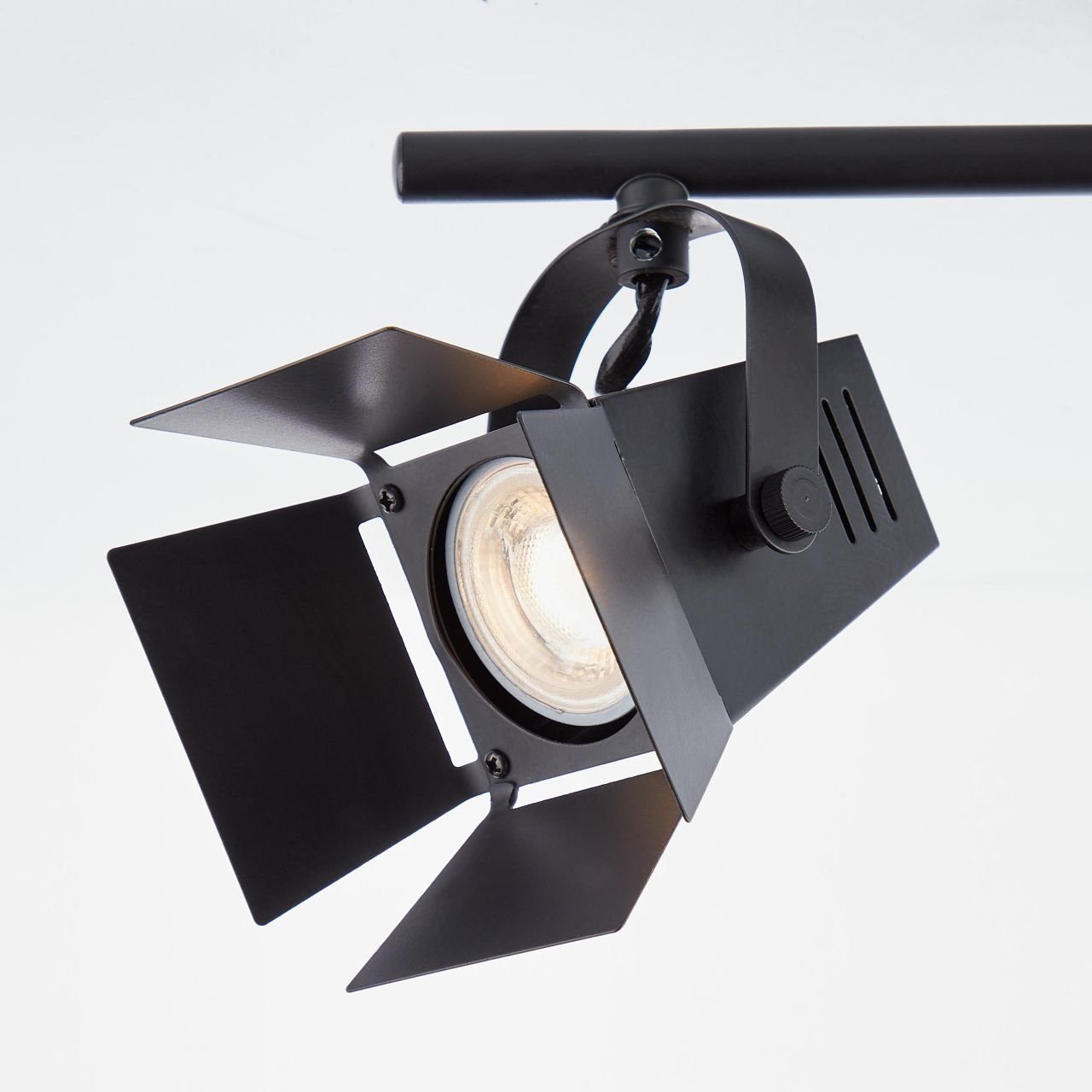 Brilliant Leuchten Plafondspot Movie Led spotrail 4 fittingen matzwart (1 stuk)