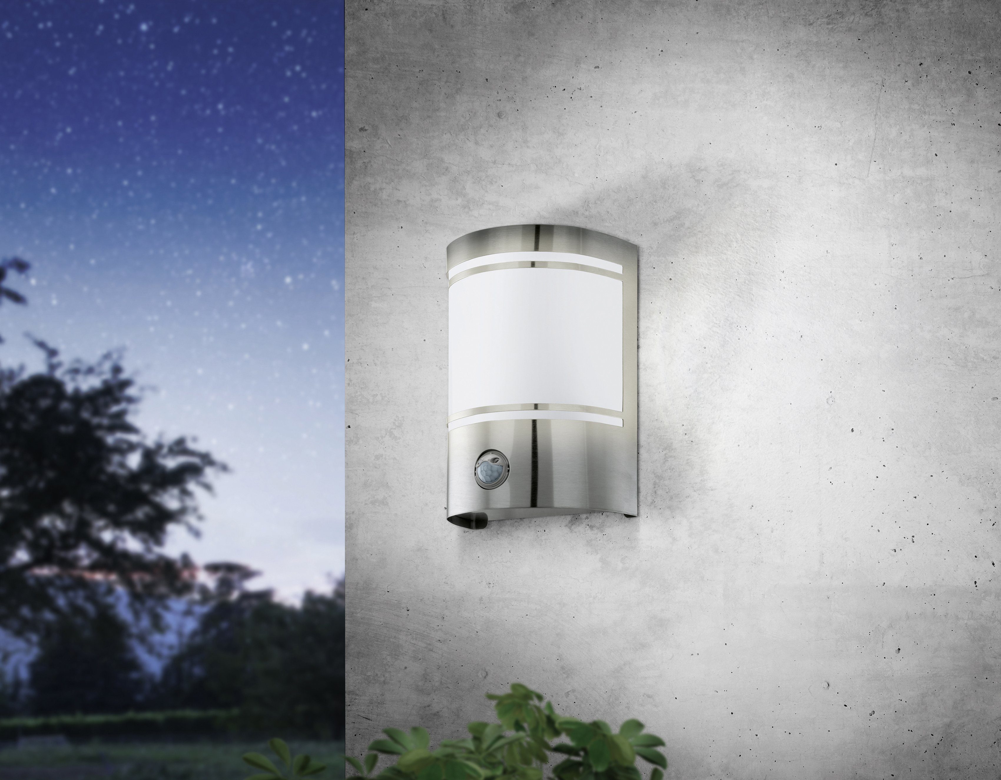 EGLO Wandlamp voor buiten Cerno wandlamp, buitenverlichting, roestvrij staal, excl. lichtbron