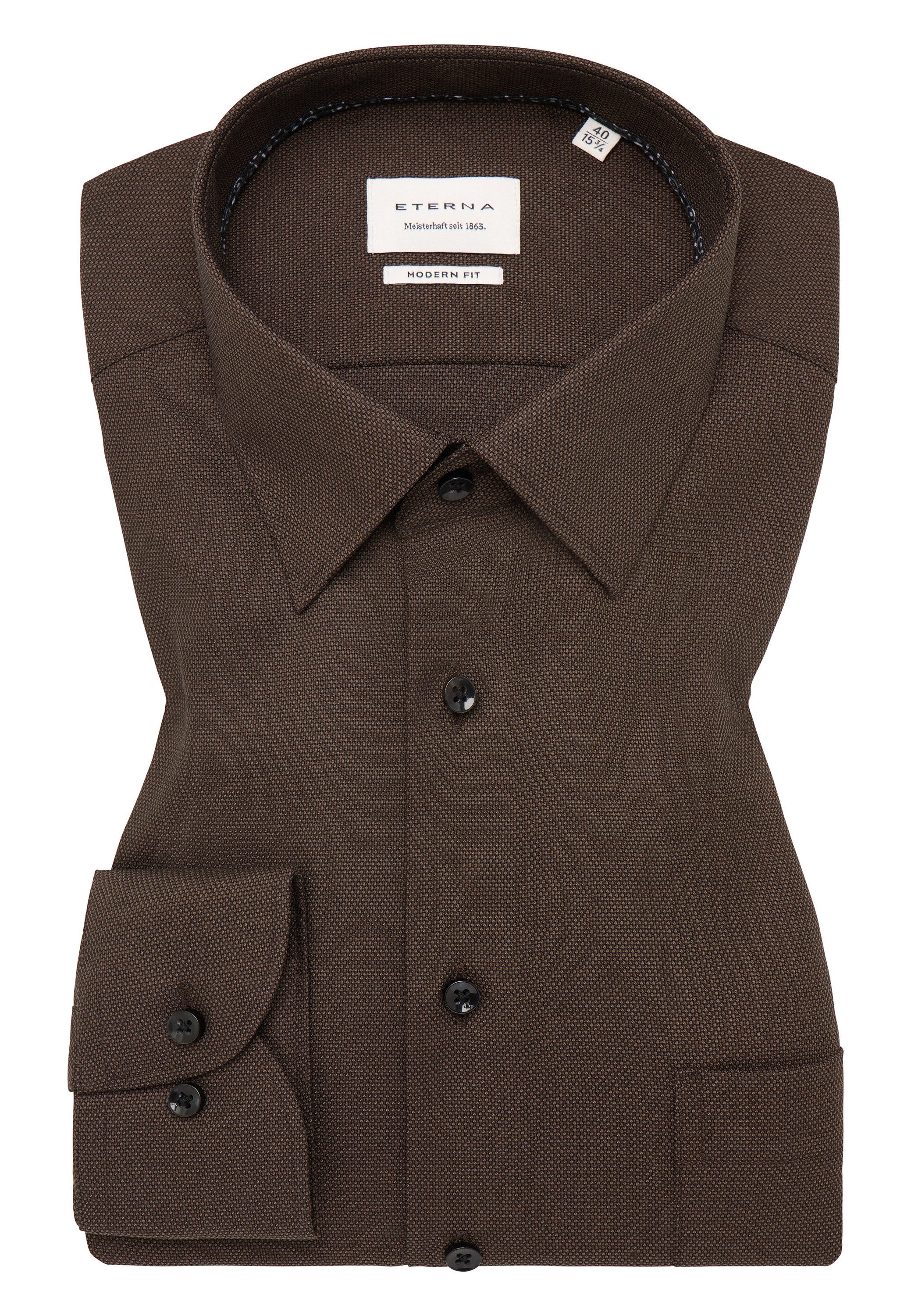 Eterna Overhemd met lange mouwen MODERN FIT NON IRON (strijkvrij)