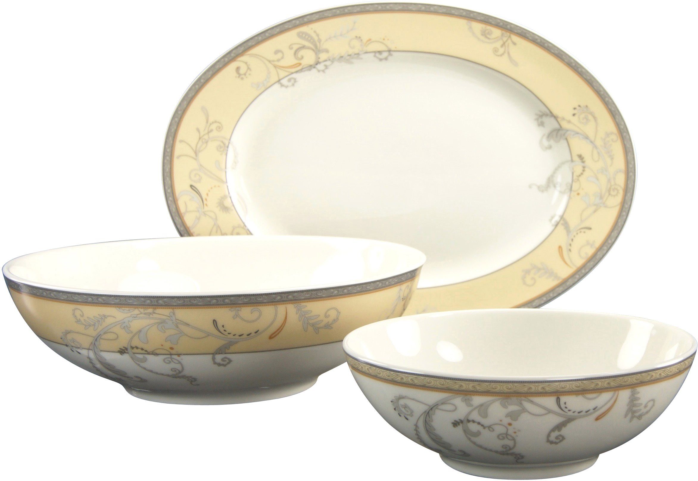 CREATABLE Unisex Vaisselle en porcelaine qualité premium, 'Villa Medici' wit