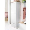 home affaire kledingkast binz in een mooie hout-look, met vele opbergmogelijkheden, hoogte 180 cm wit