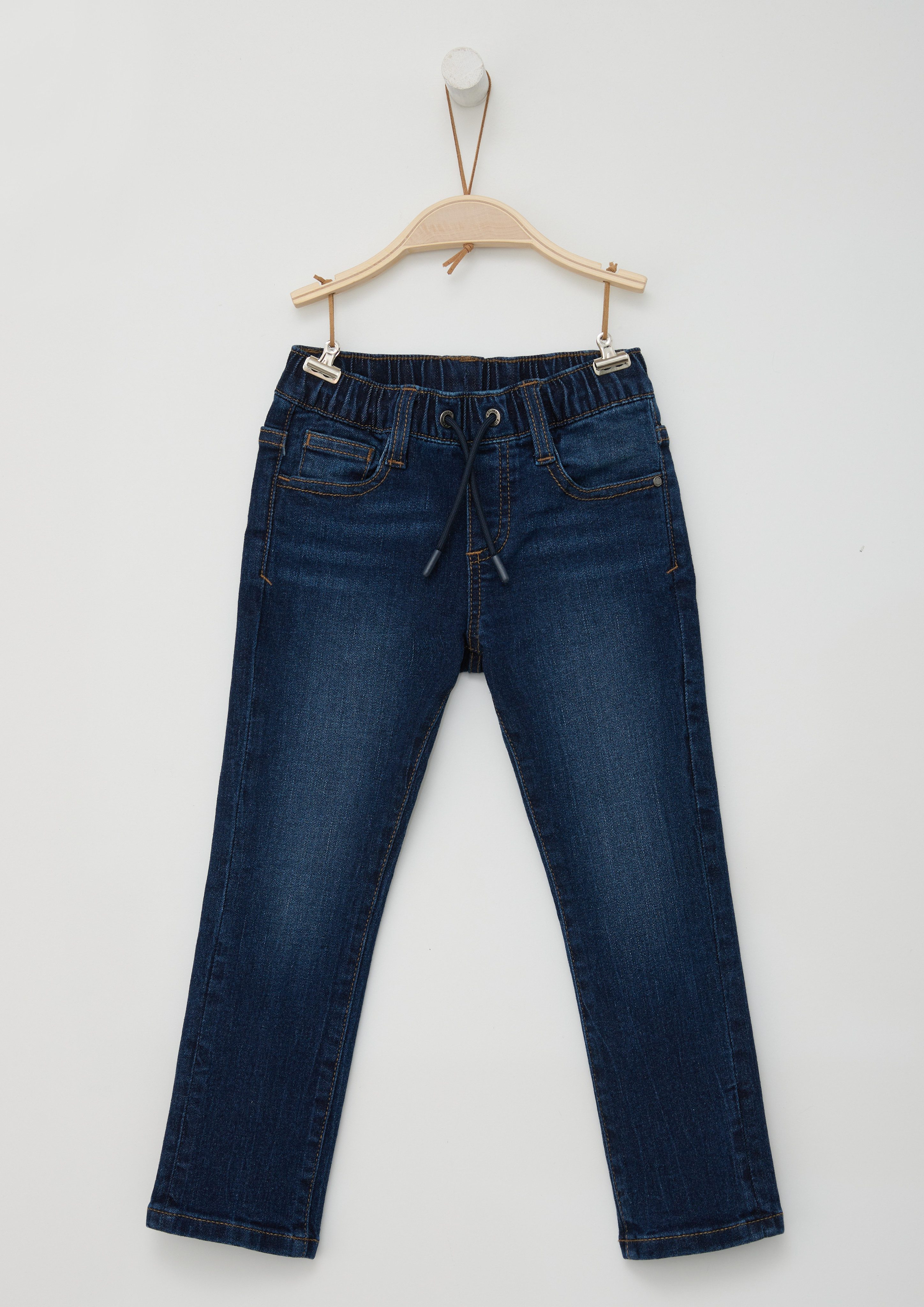 s.Oliver RED LABEL Junior 5-pocket jeans met elastische band en rijgkoord