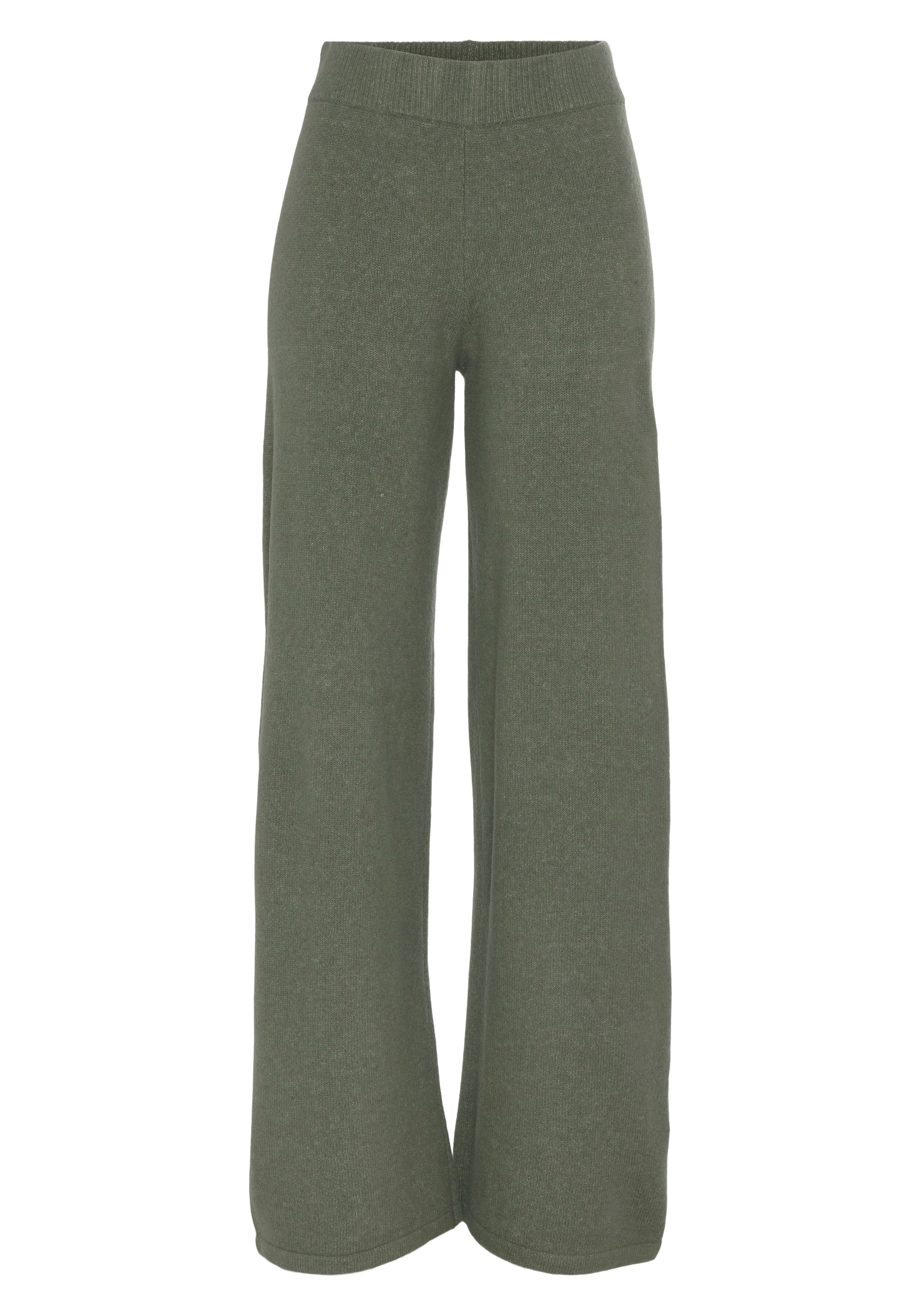 Lascana Tricotbroek -Loungebroek met ribboorden loungewear