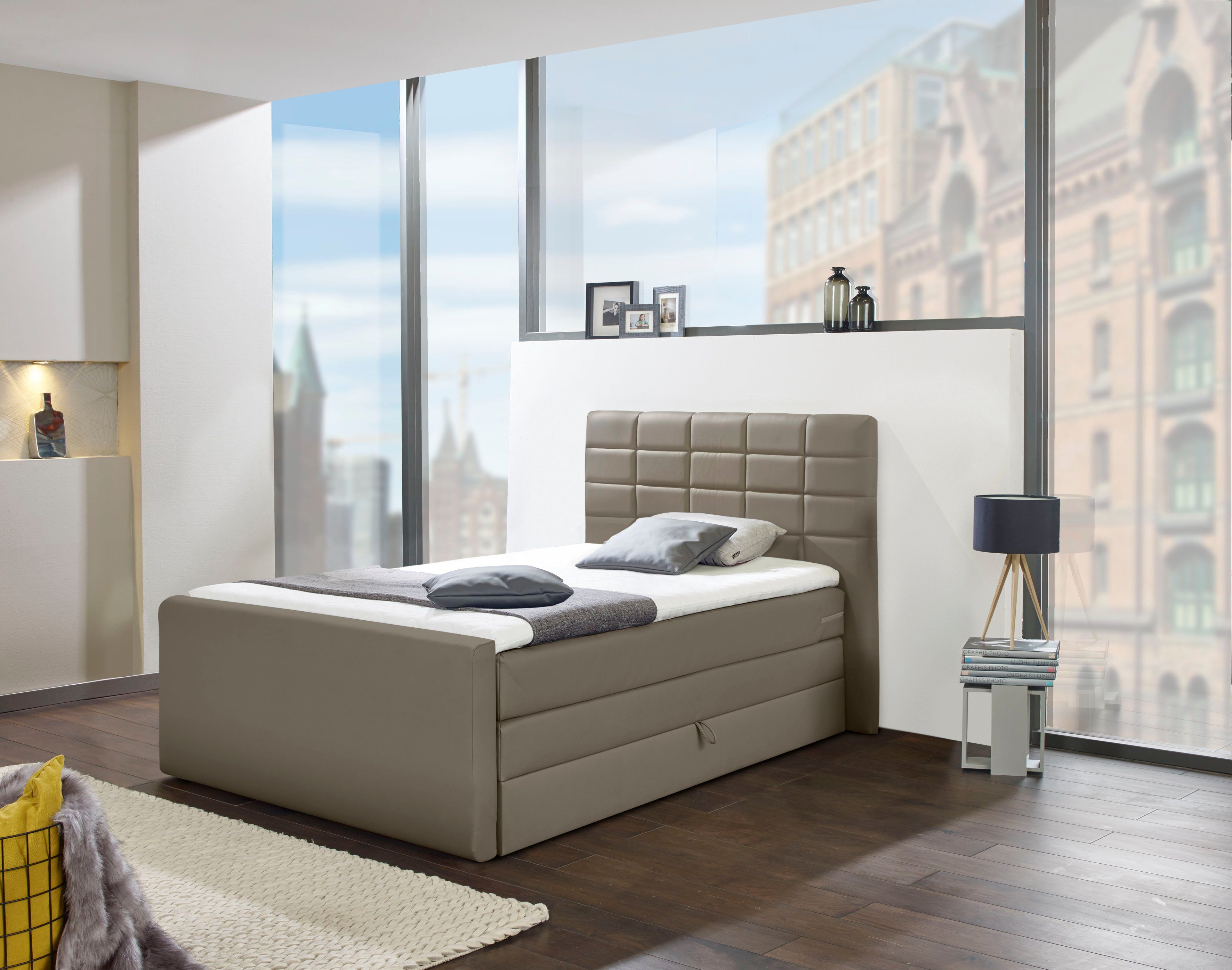 INOSIGN Boxspring Lethbridge incl. bedbox en matrastopper, twee matrastypes in h2