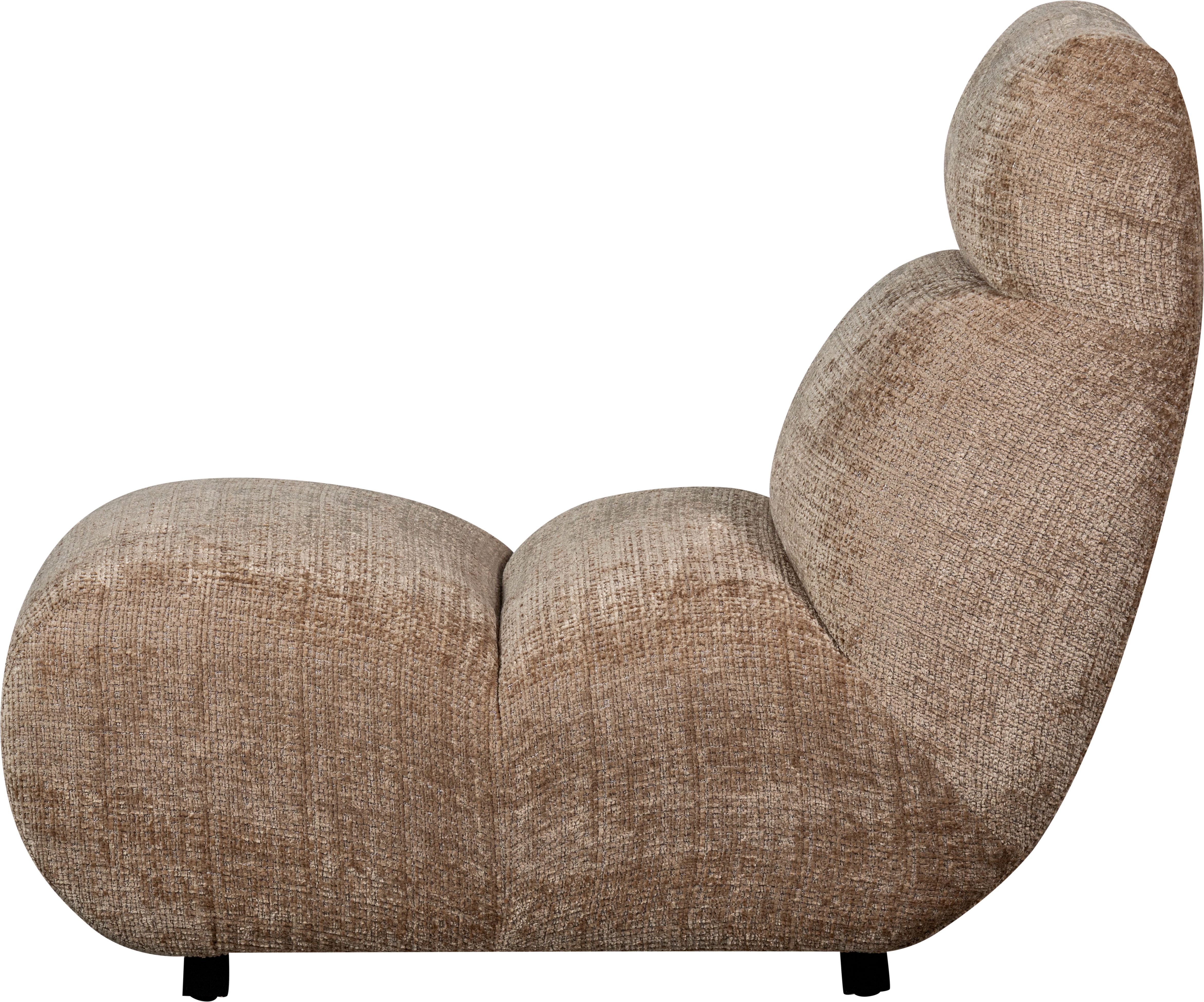 WOOOD Fauteuil Observe vrijstaand, grof geweven chenille-stof, h 82 cm x b 75 cm