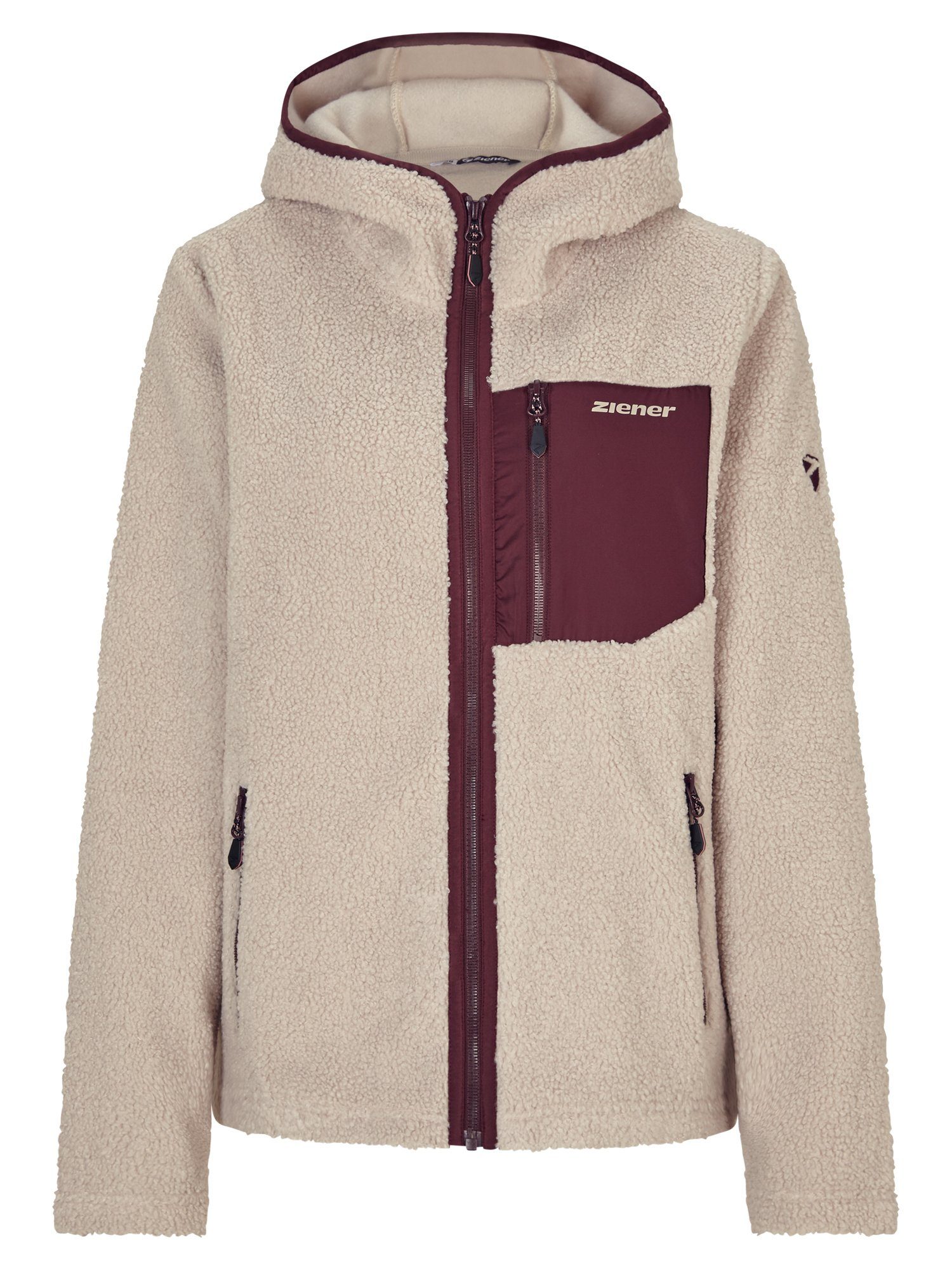 Ziener Fleecejack JUHA dames fleece vesten maat 44 zilver(kleur)