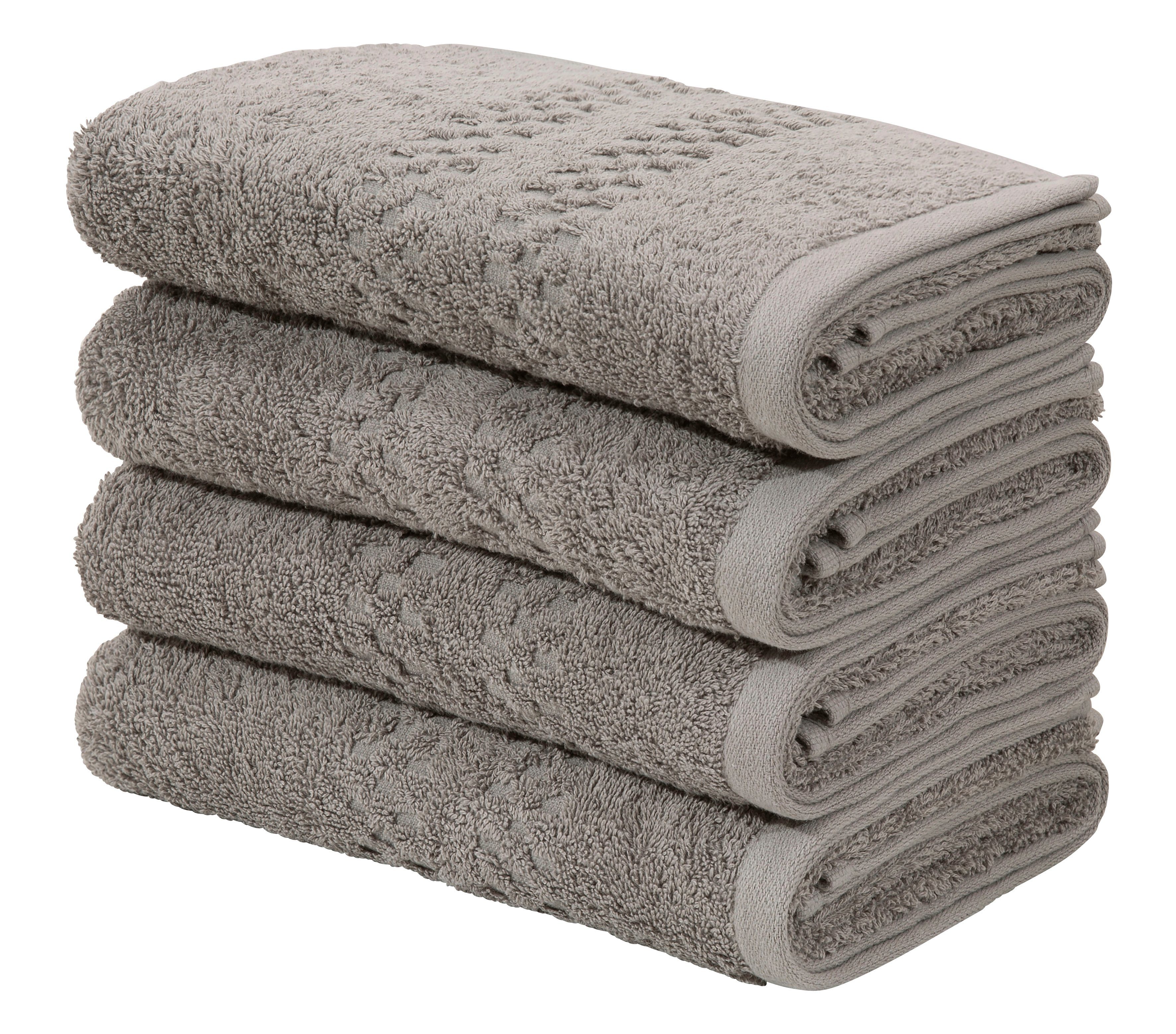 my home Handdoek Regona, handdoeken (50x100cm), zacht, 500gr/m² Premium handdoeken met bies, handdoekset, 100% katoen (set, 4 stuks)