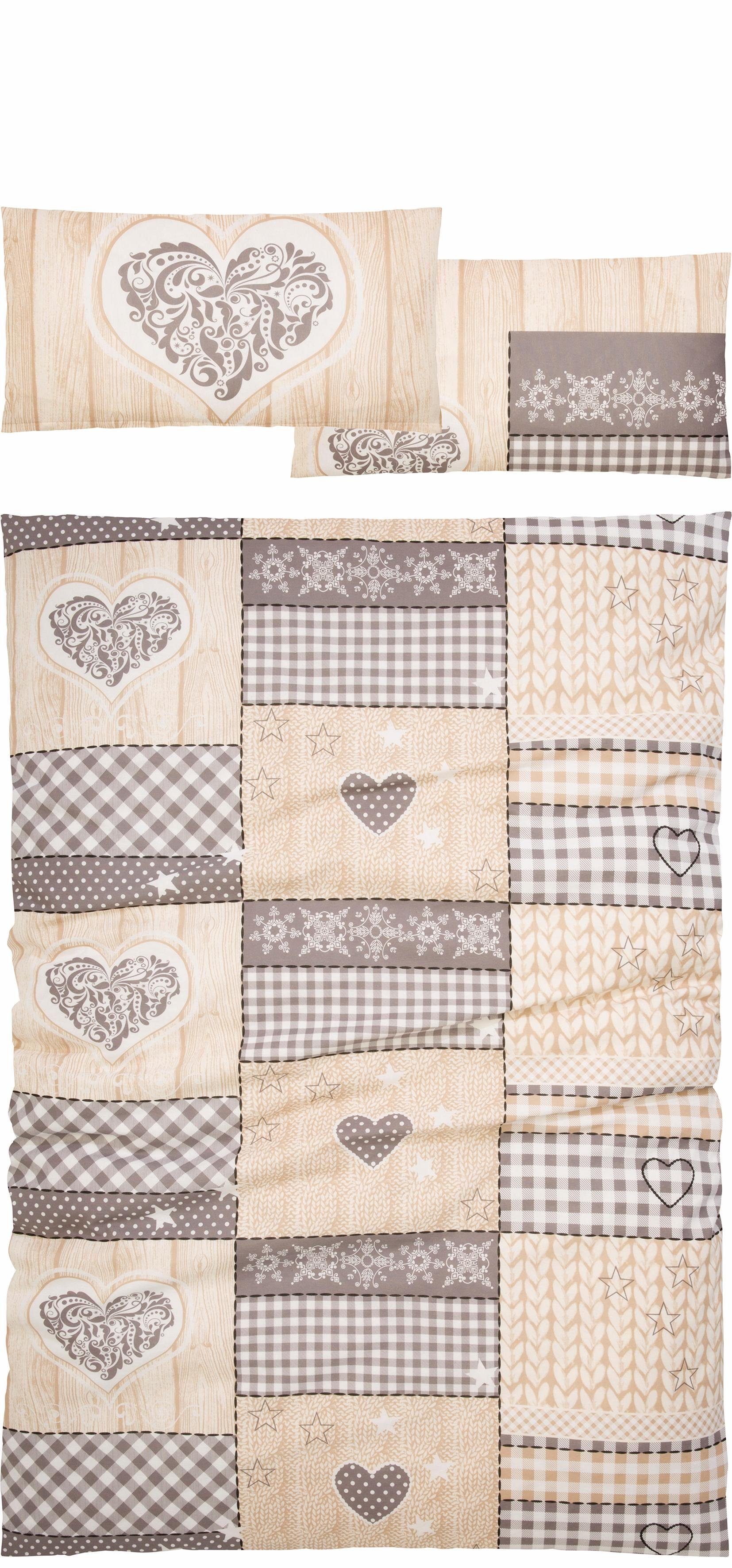 my home Beddengoed Janina in mt. 135x200 of 155x220 cm 100% katoen, veel winterdesigns: patchwork, sneeuwpop, uil, beer