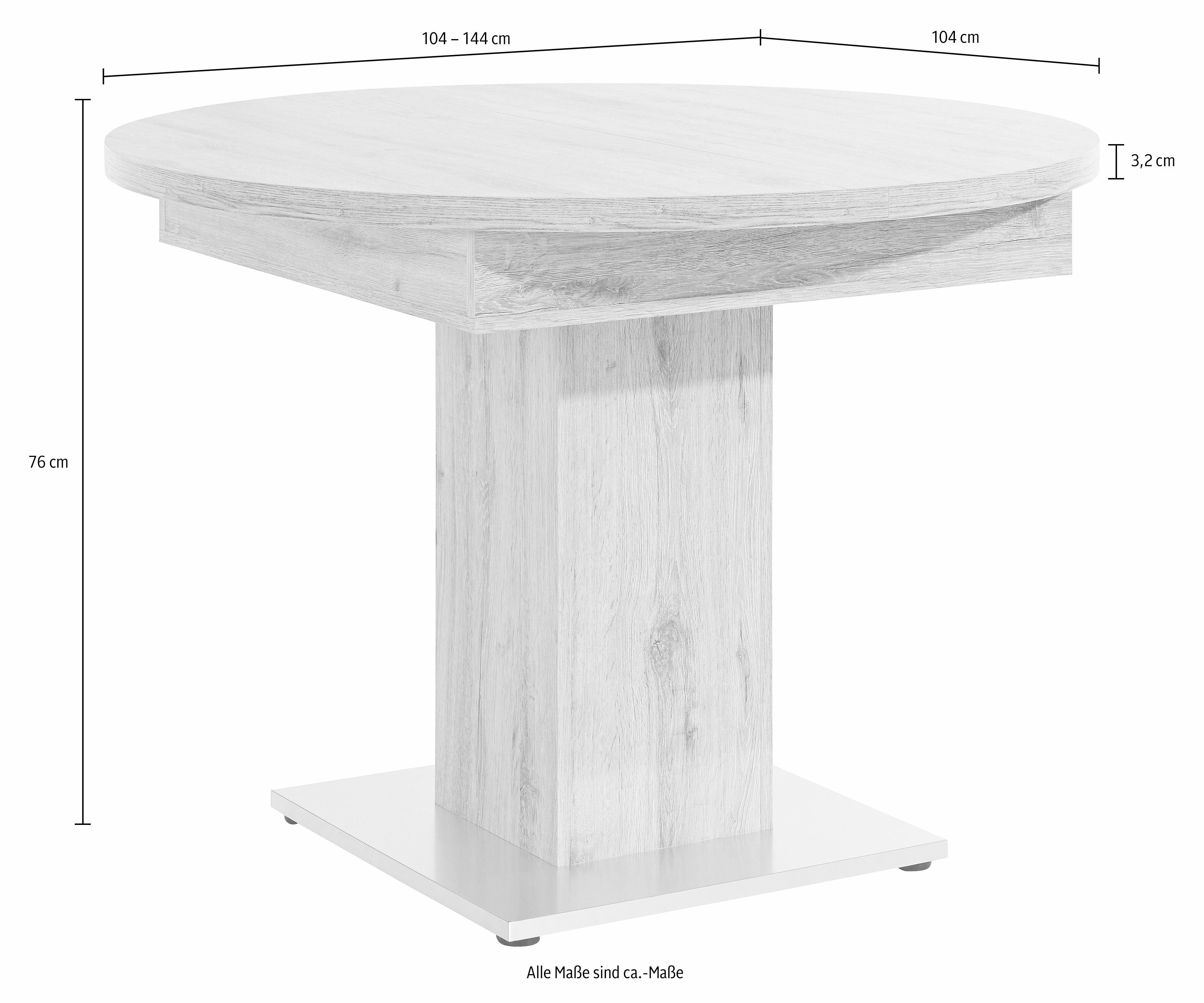 Mäusbacher Eettafel TOPSELLER! Mäusbacher ronde eettafel met uittrekbare en voetplaat.