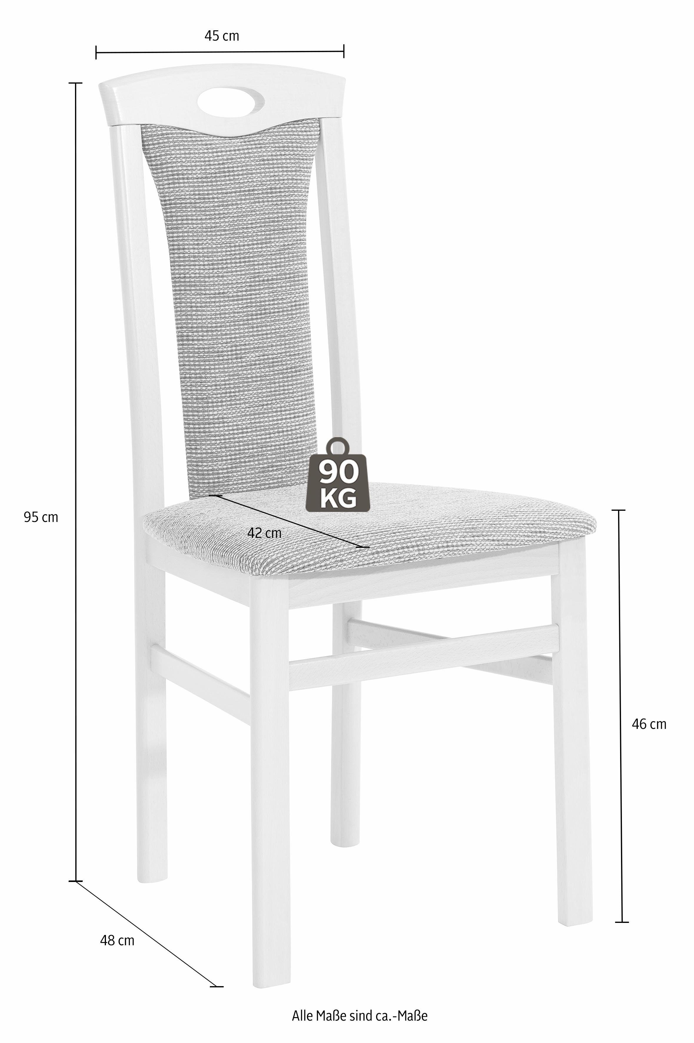 Home affaire Stoel met 4 poten Kasia (set, 2 stuks)