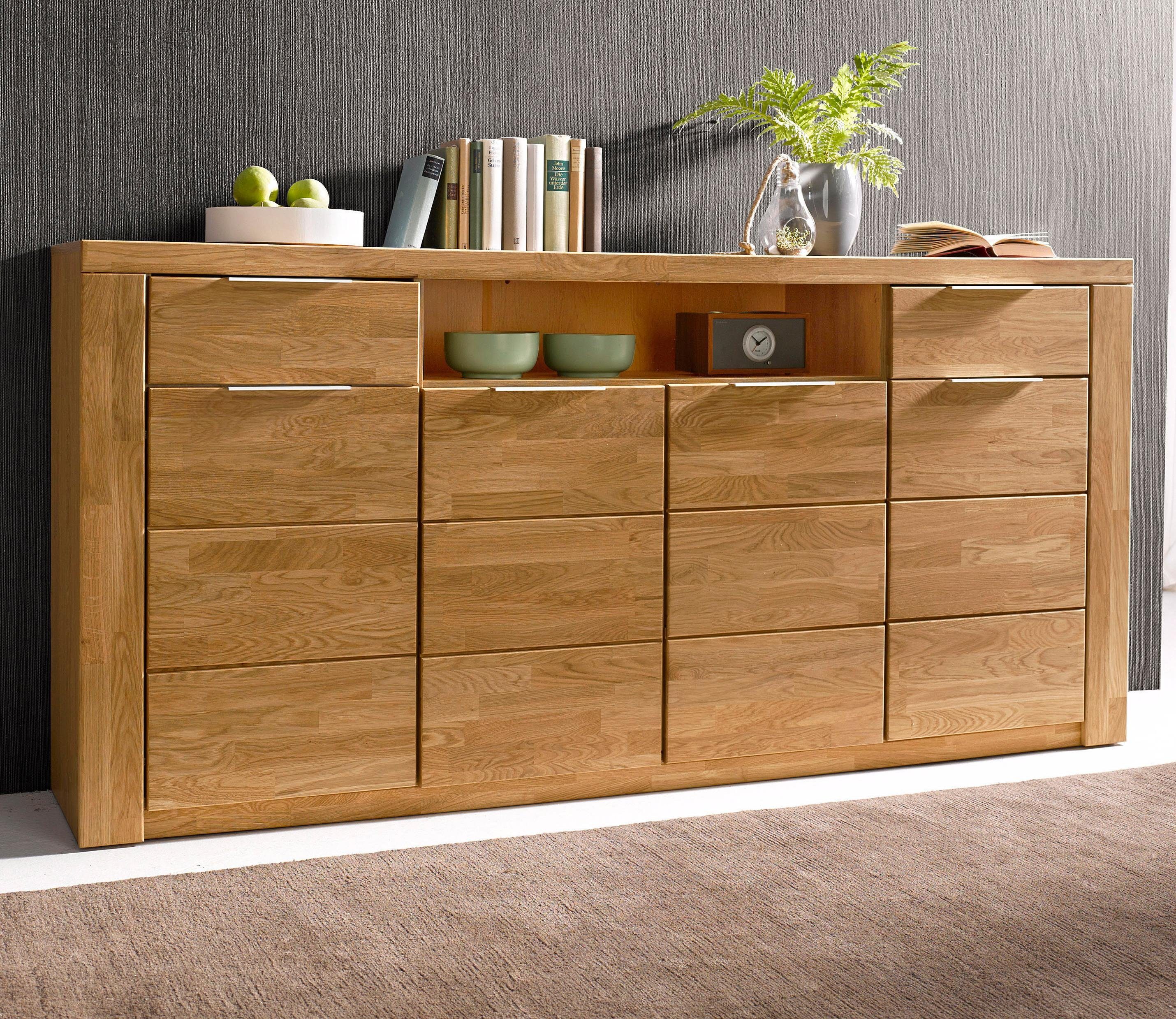 Home affaire Dressoir Zara Breedte 200 cm dressoirs maat 200x40x95 cm beige