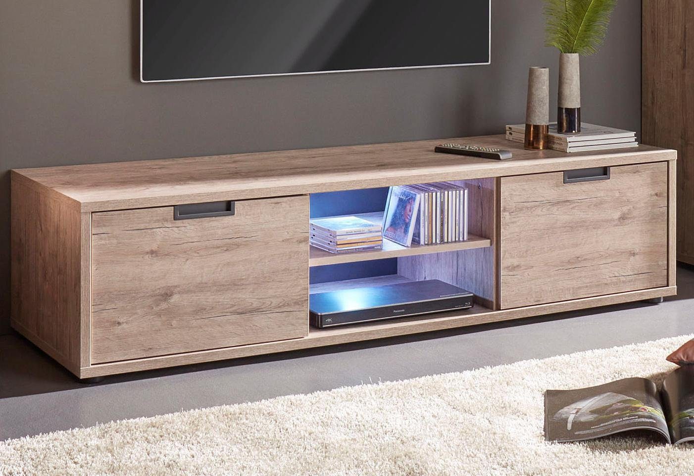 INOSIGN Tv-meubel Palma Breedte 156 cm lowboards maat 156x50x51 cm beige