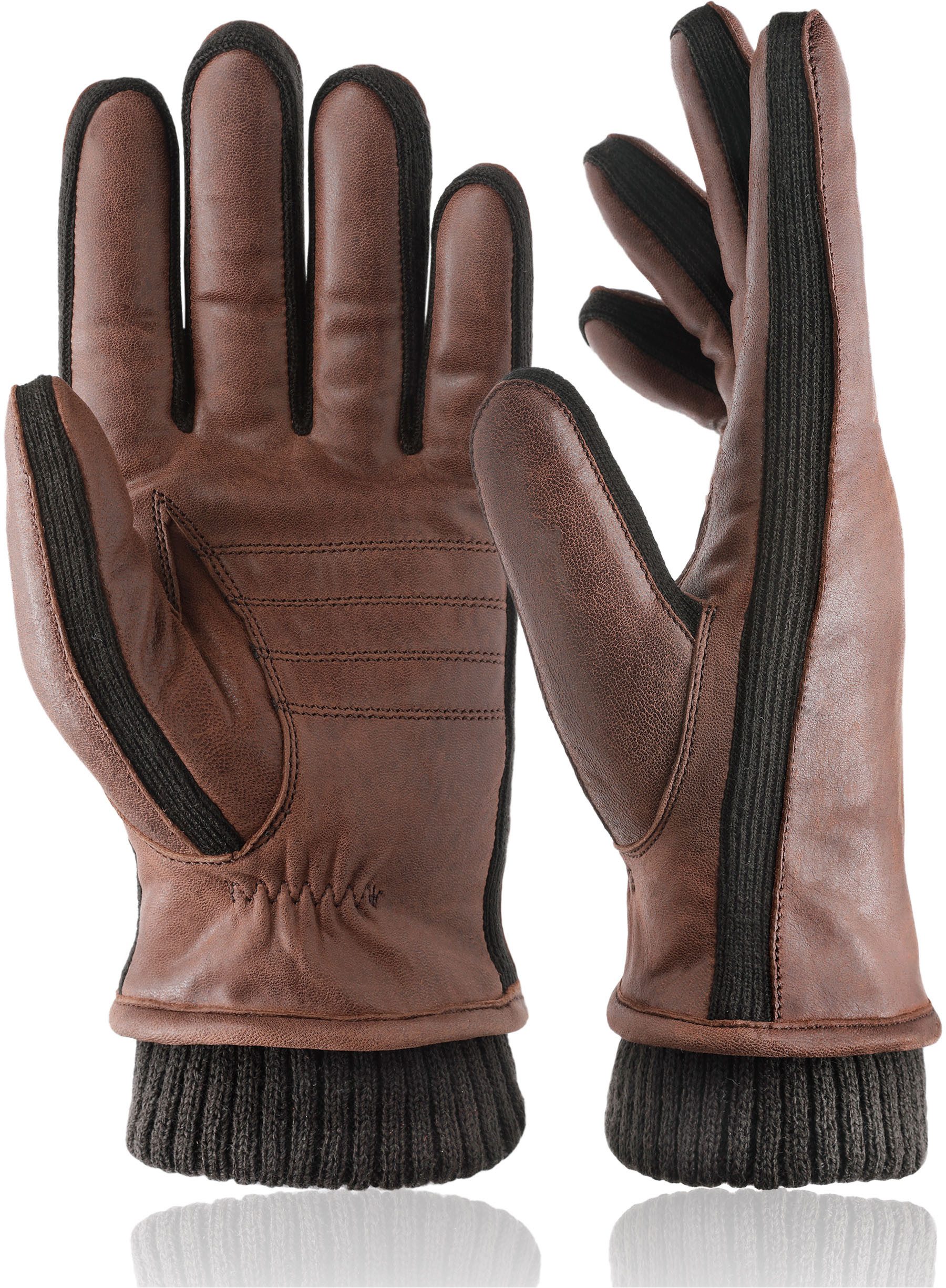 PEARLWOOD Leren handschoenen met warme voering