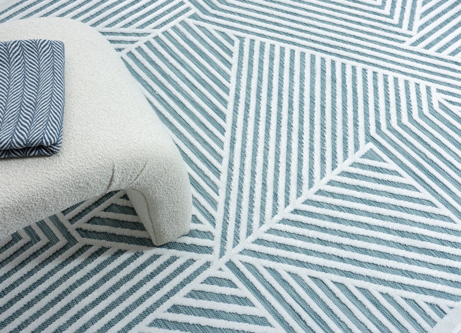 Myflair Möbel & Accessoires Vloerkleed Vill, MAGAZIJNOPRUIMING! modern ontwerp, hoog-laag effect, geschikt voor buiten, balkon, terras