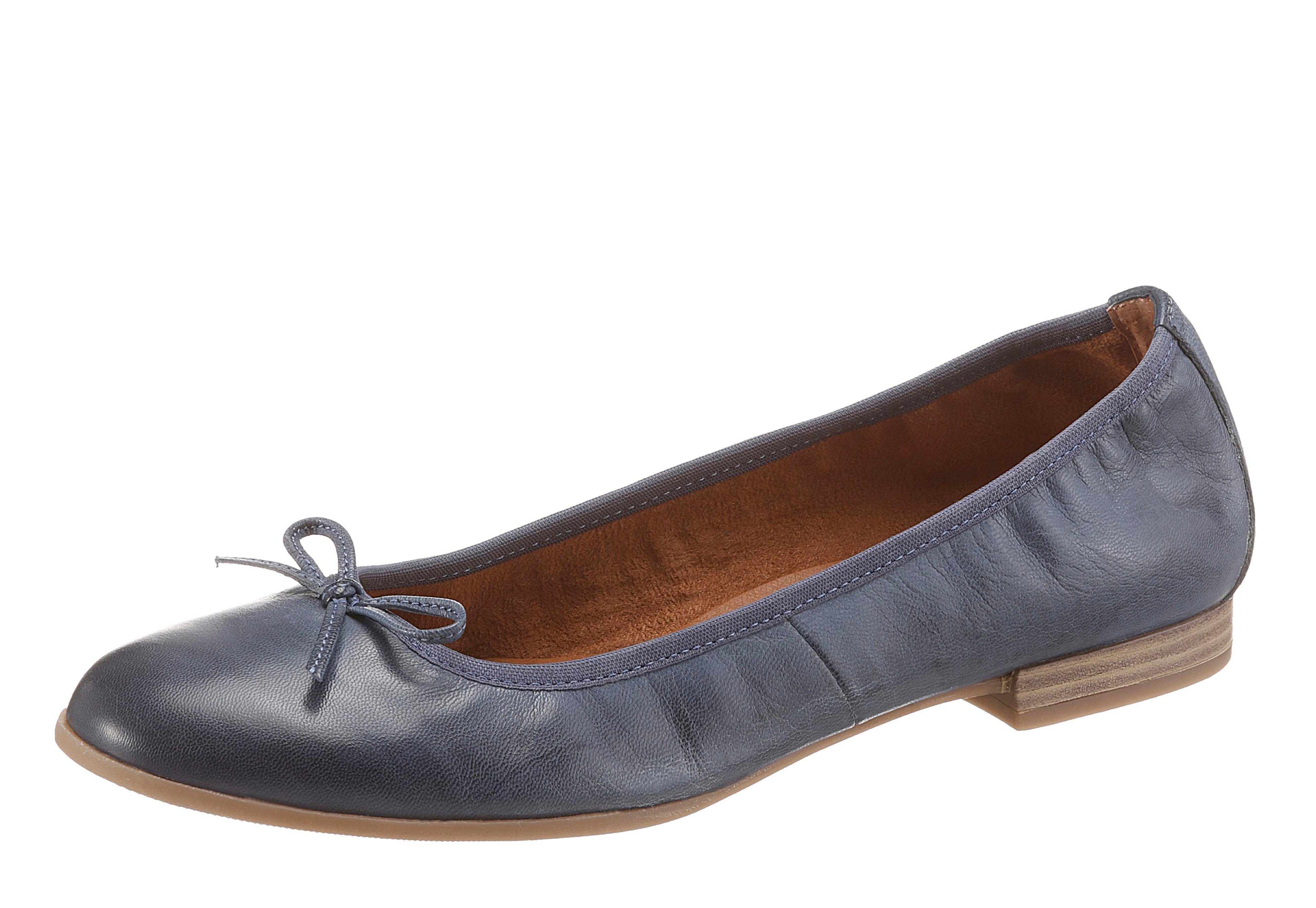 Tamaris Ballerina's Flats, slipper, businessschoen met decoratieve strik