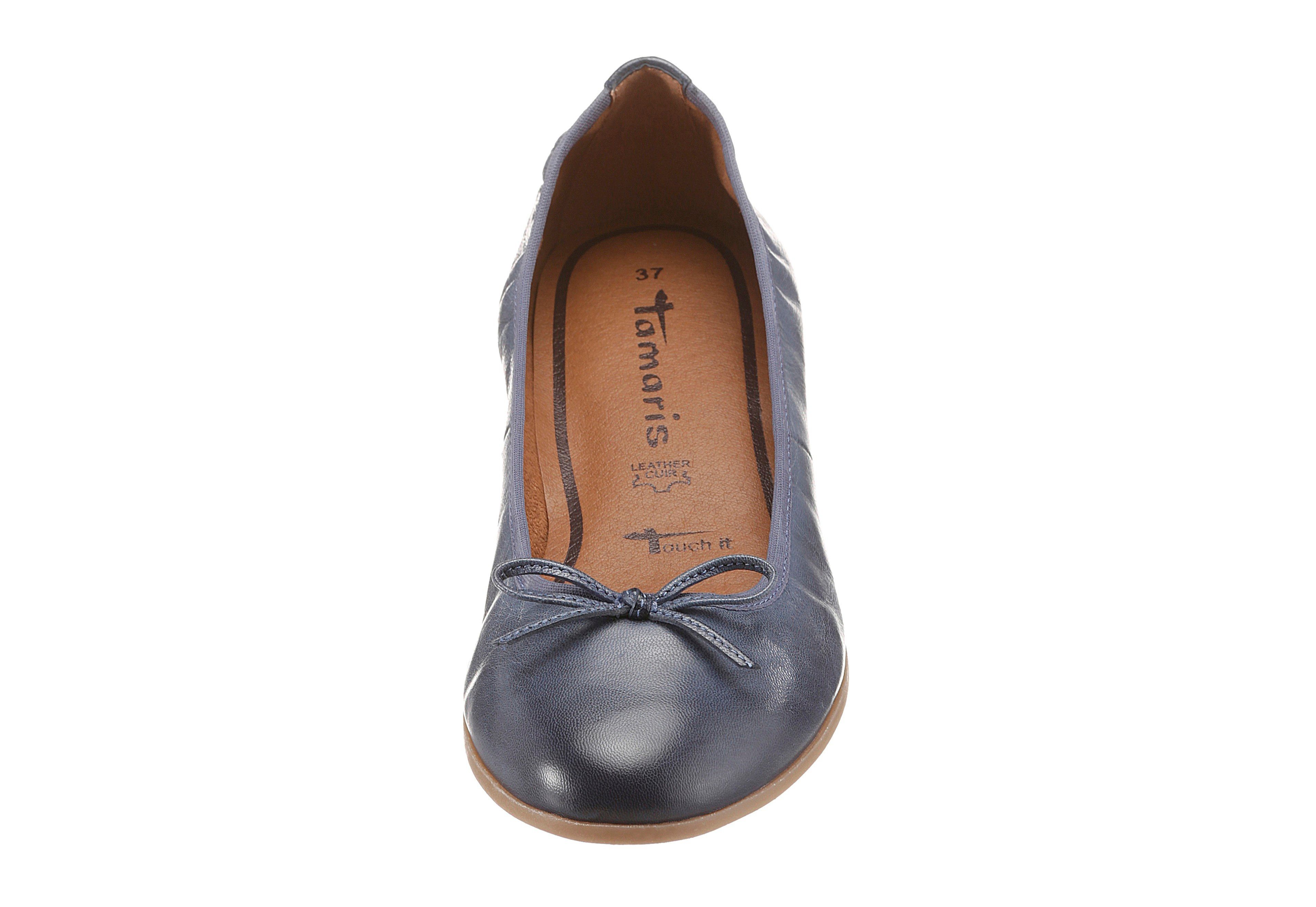 Tamaris Ballerina's Flats, slipper, businessschoen met decoratieve strik