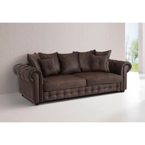 woonkamer driepersoons bankstel bruin Microgaren in antiek-leer-look HOME AFFAIRE San Pedro