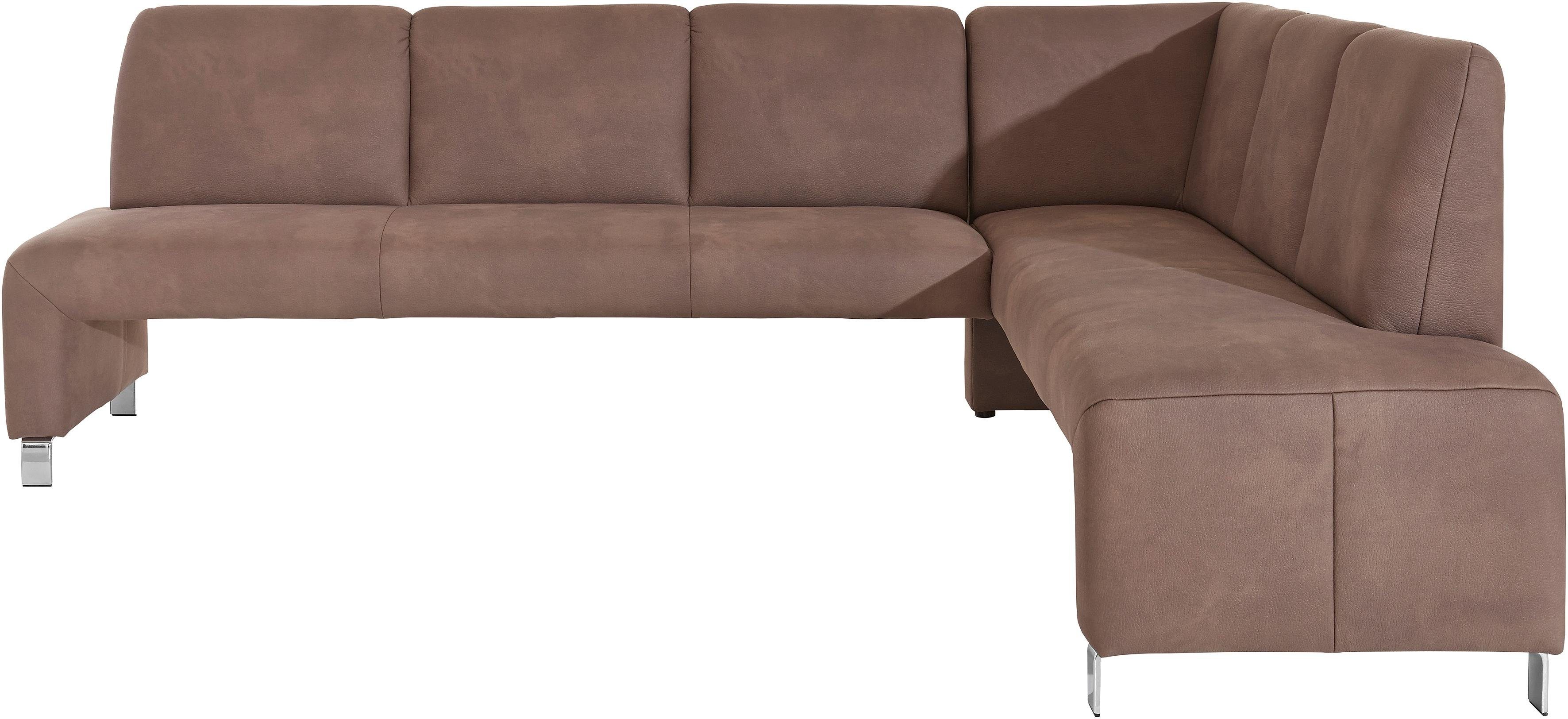 exxpo - sofa fashion Hoekbank Intenso, modern, keuze uit leer of textiel, 264/197 cm (B/D) hoge bodemvrijheid, vrij in de ruimte te plaatsen, hoog zitcomfort