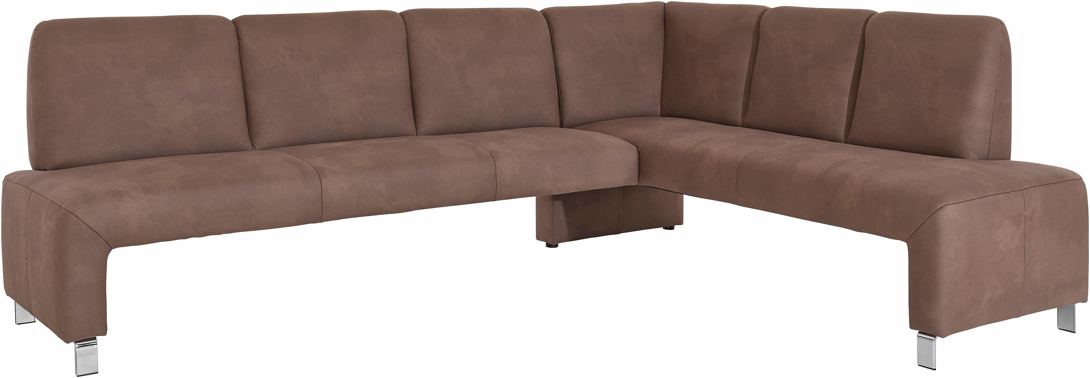 exxpo - sofa fashion Hoekbank Intenso, modern, keuze uit leer of textiel, 264/197 cm (B/D) hoge bodemvrijheid, vrij in de ruimte te plaatsen, hoog zitcomfort