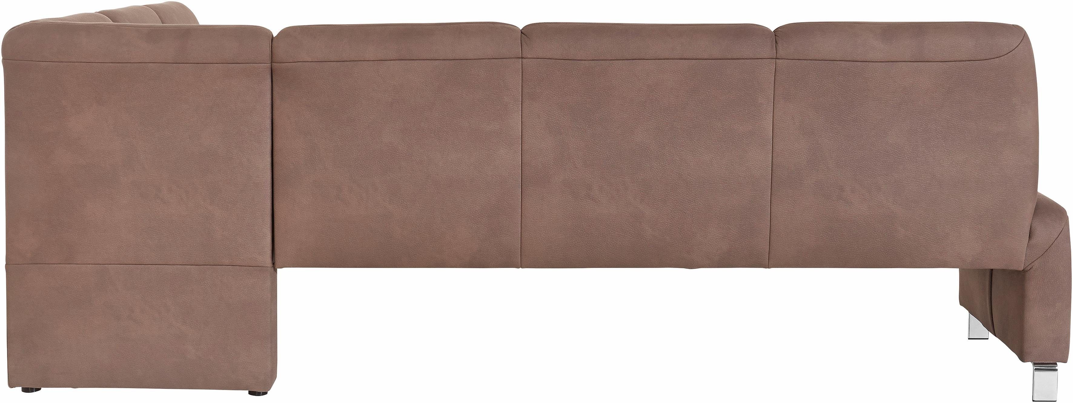 exxpo - sofa fashion Hoekbank Intenso, modern, keuze uit leer of textiel, 264/197 cm (B/D) hoge bodemvrijheid, vrij in de ruimte te plaatsen, hoog zitcomfort