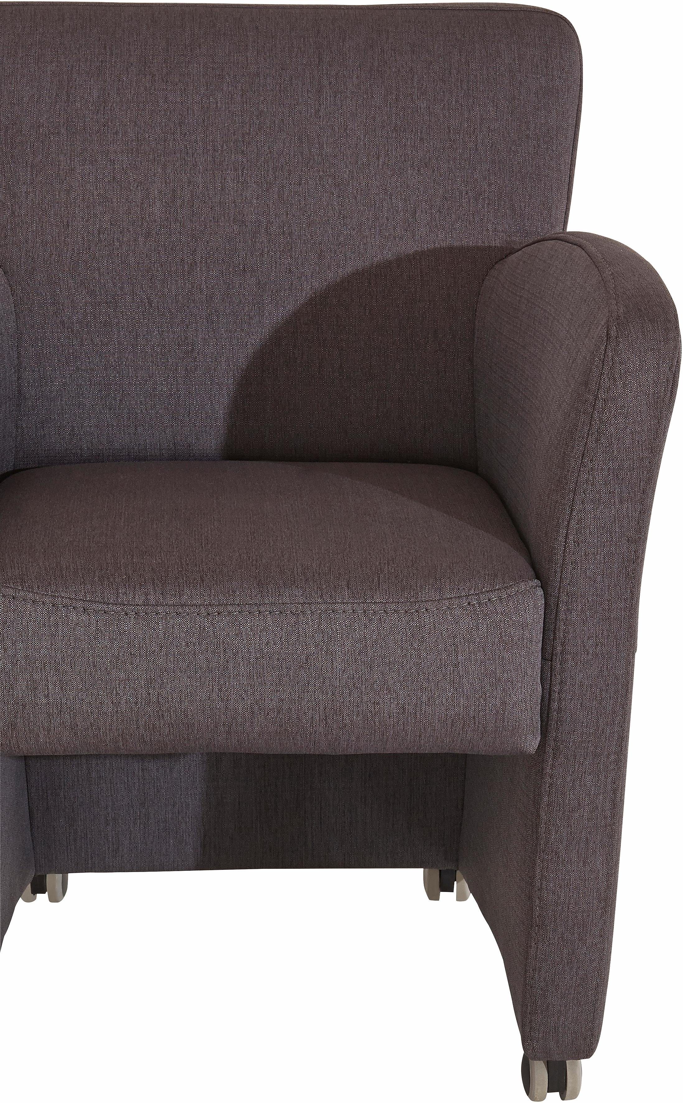 exxpo - sofa fashion Fauteuil Intenso, loungesessel, modern, keuze uit leer of textiel hoge bodemvrijheid, vrij in de ruimte te plaatsen, hoog zitcomfort