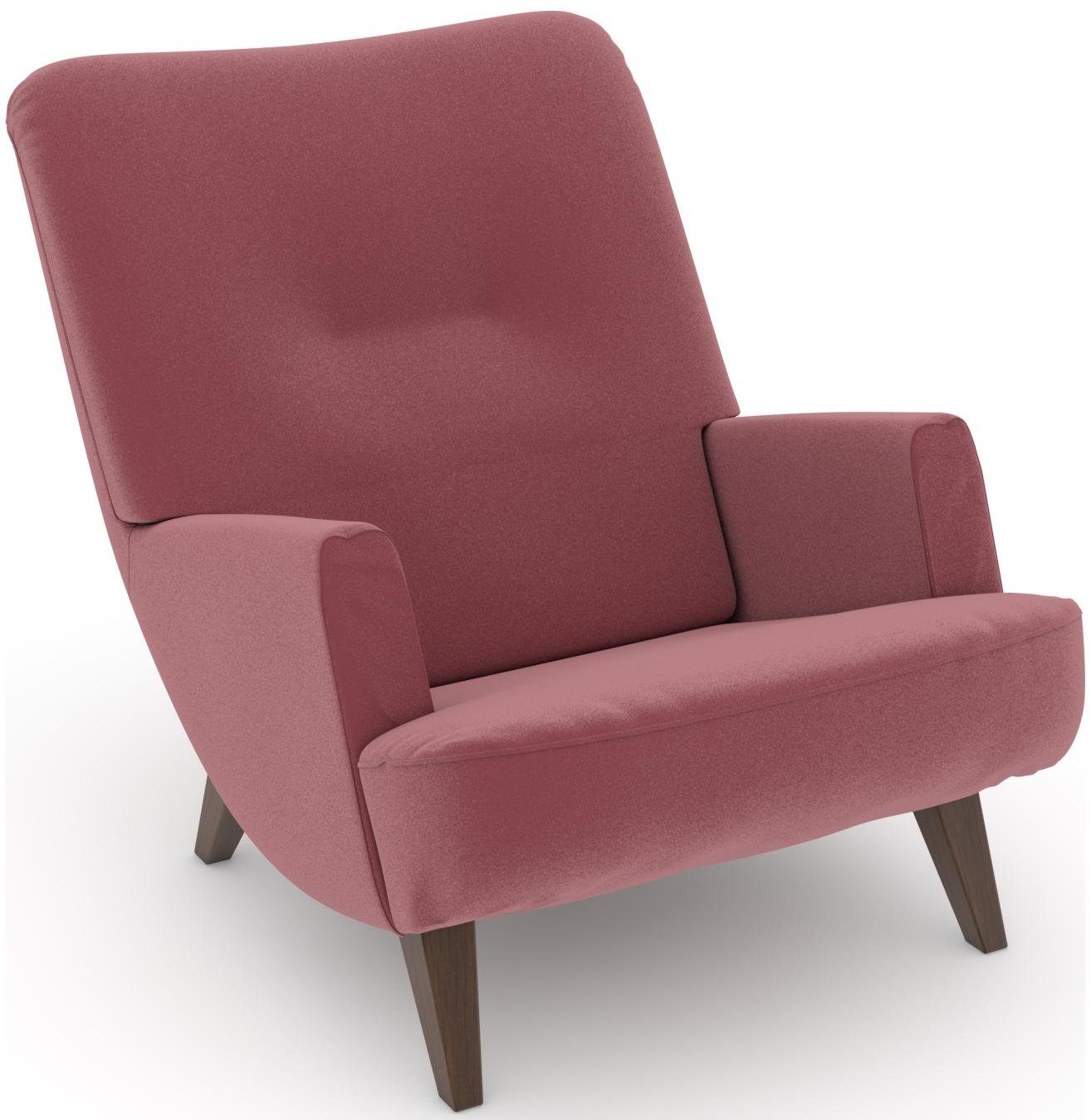 Max Winzer® Loungestoel Build-a-chair Borano in retro-look, om zelf te stylen