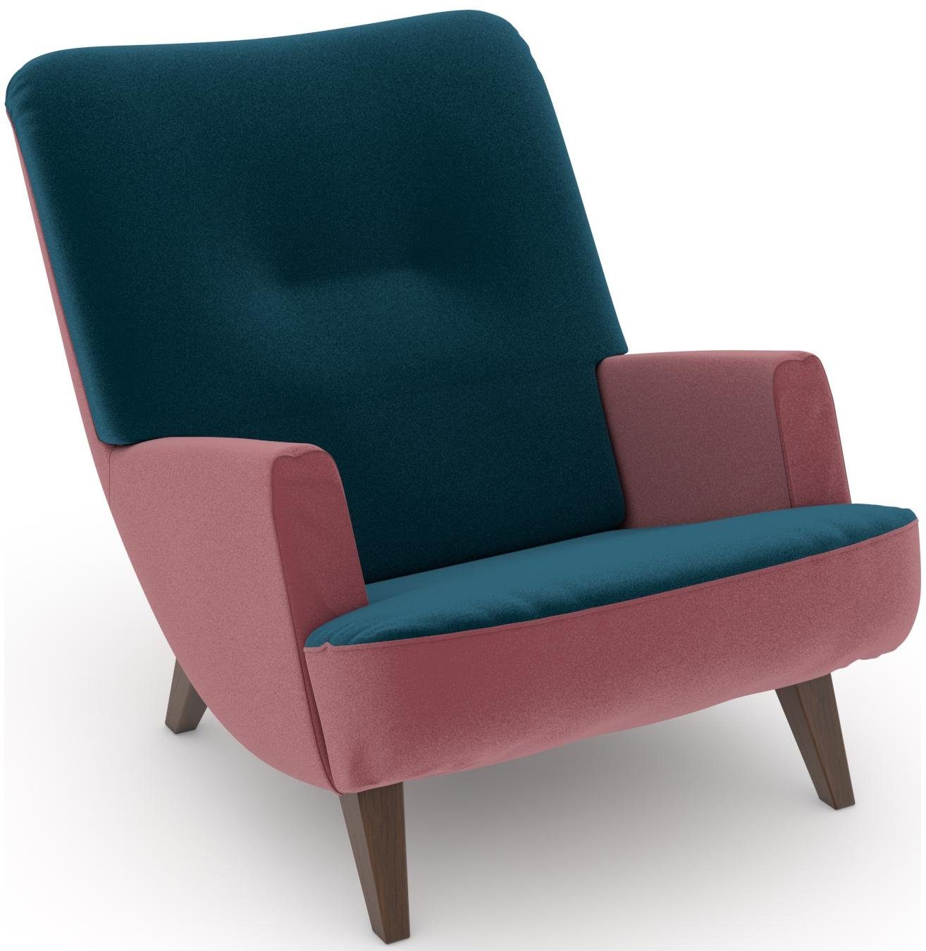 Max Winzer® Loungestoel Build-a-chair Borano in retro-look, om zelf te stylen
