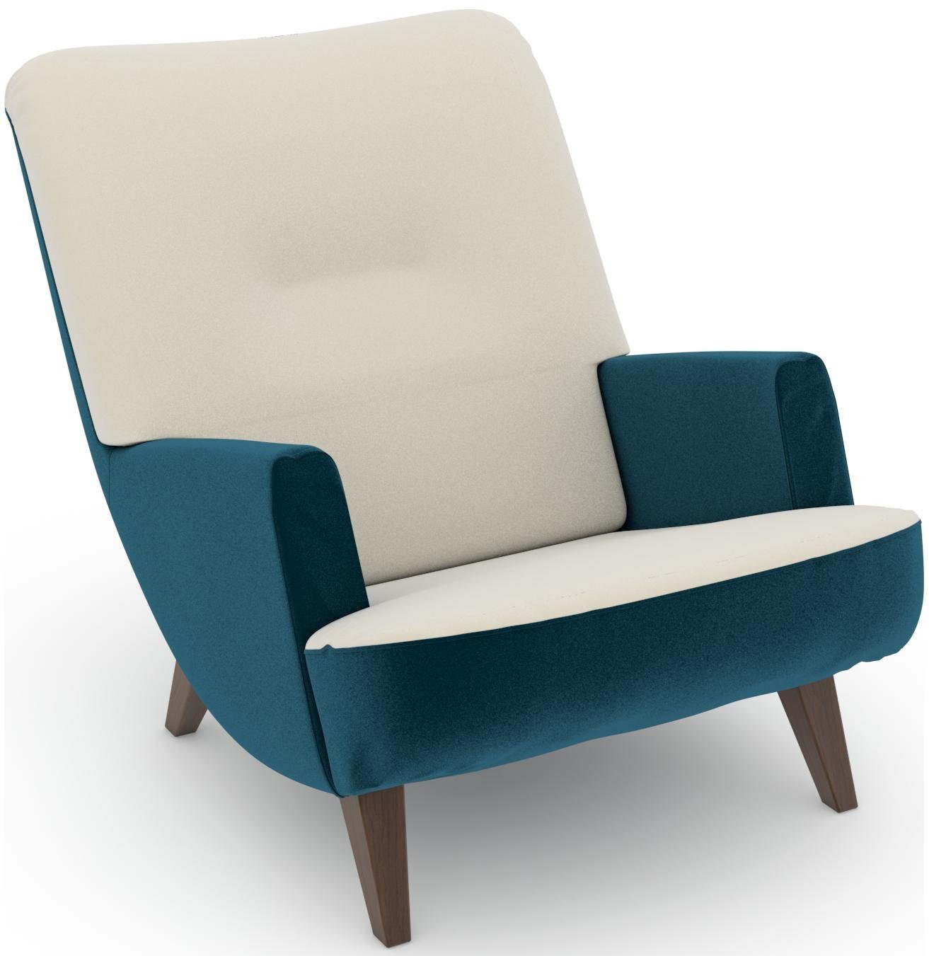 Max Winzer® Loungestoel Build-a-chair Borano in retro-look, om zelf te stylen