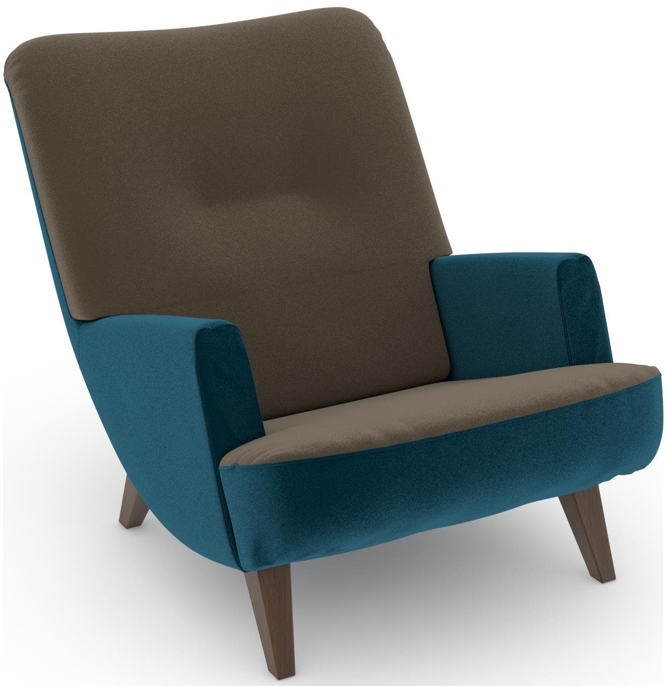 Max Winzer® Loungestoel Build-a-chair Borano in retro-look, om zelf te stylen