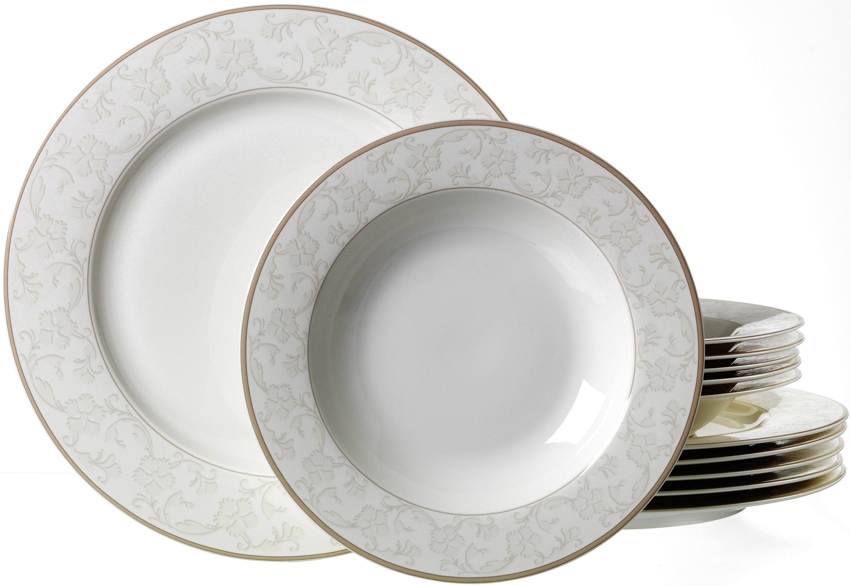 Otto Ritzenhoff & Breker Eetservies Isabella opvallend design. 12 delen. voor 6 personen (set. 12-delig) aanbieding