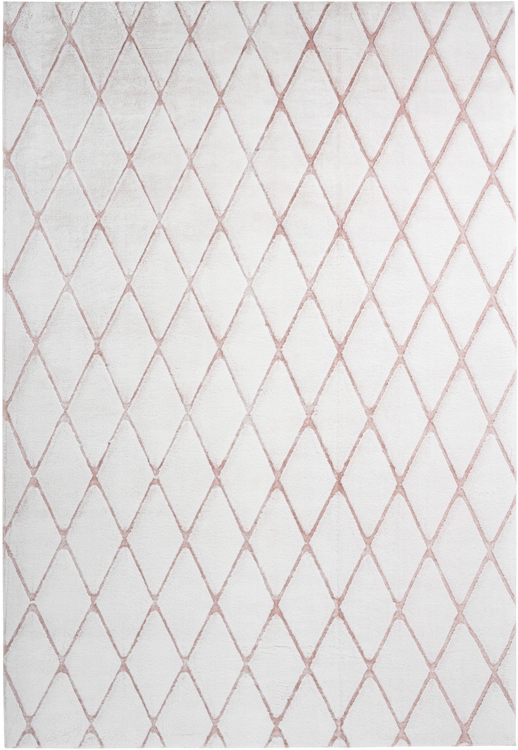my home Vloerkleed Tilana retro, woonkamer moderne vloerkleden maat 80 cm x 150 cm x 20 mm wit