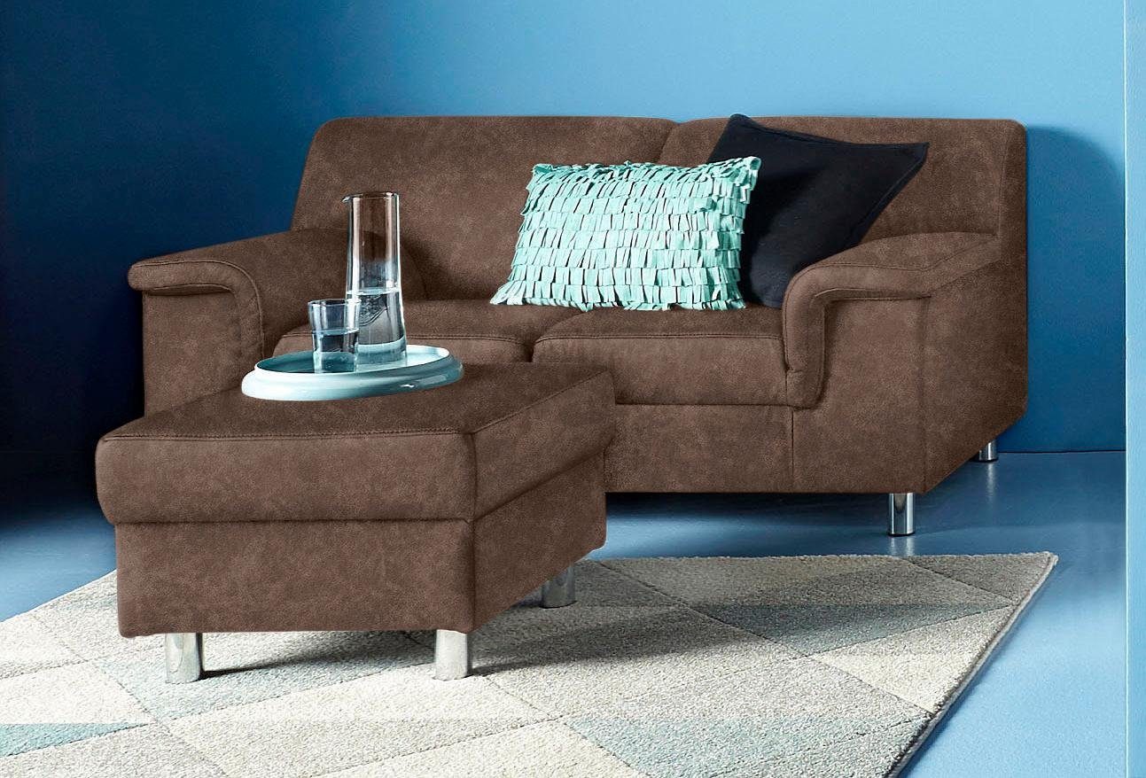 INOSIGN 1,5-zitsbank Jamie, bank met compacte afmetingen voor kleine ruimtes, breedte 145cm xxl fauteuils maat Microvezel PRIMABELLE bruin