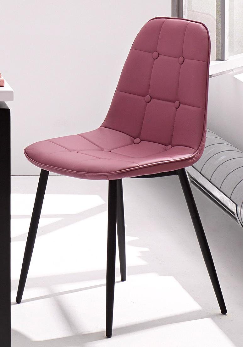 INOSIGN Eethoek Sabine + Luna Eettafel, breedte 160 cm en 4 eetkamerstoelen, overtrekstof in imitatieleer (set, 5-delig)