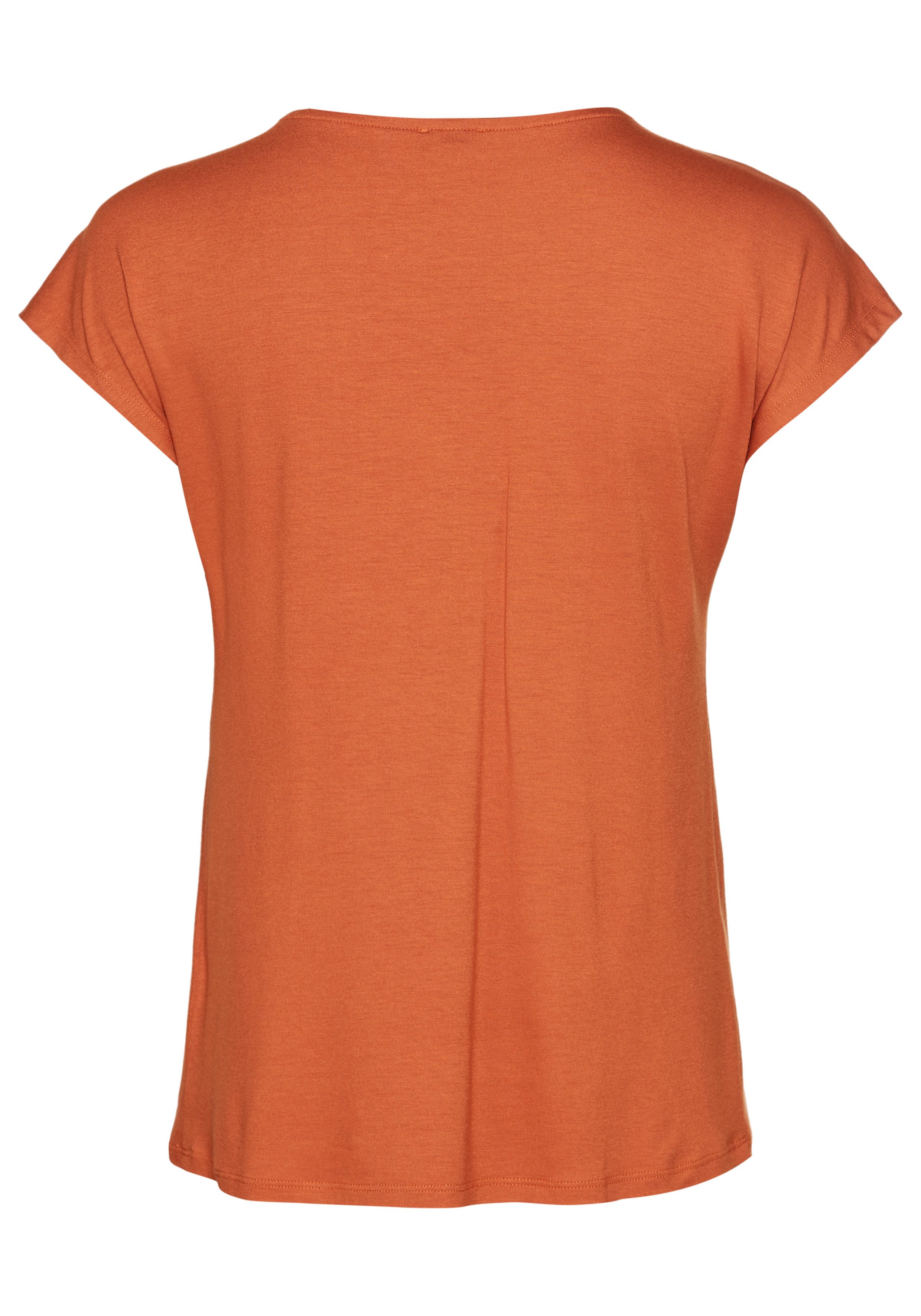 Laura Scott Shirt met korte mouwen met decoratieve knop in parelmoer-look - nieuwe collectie