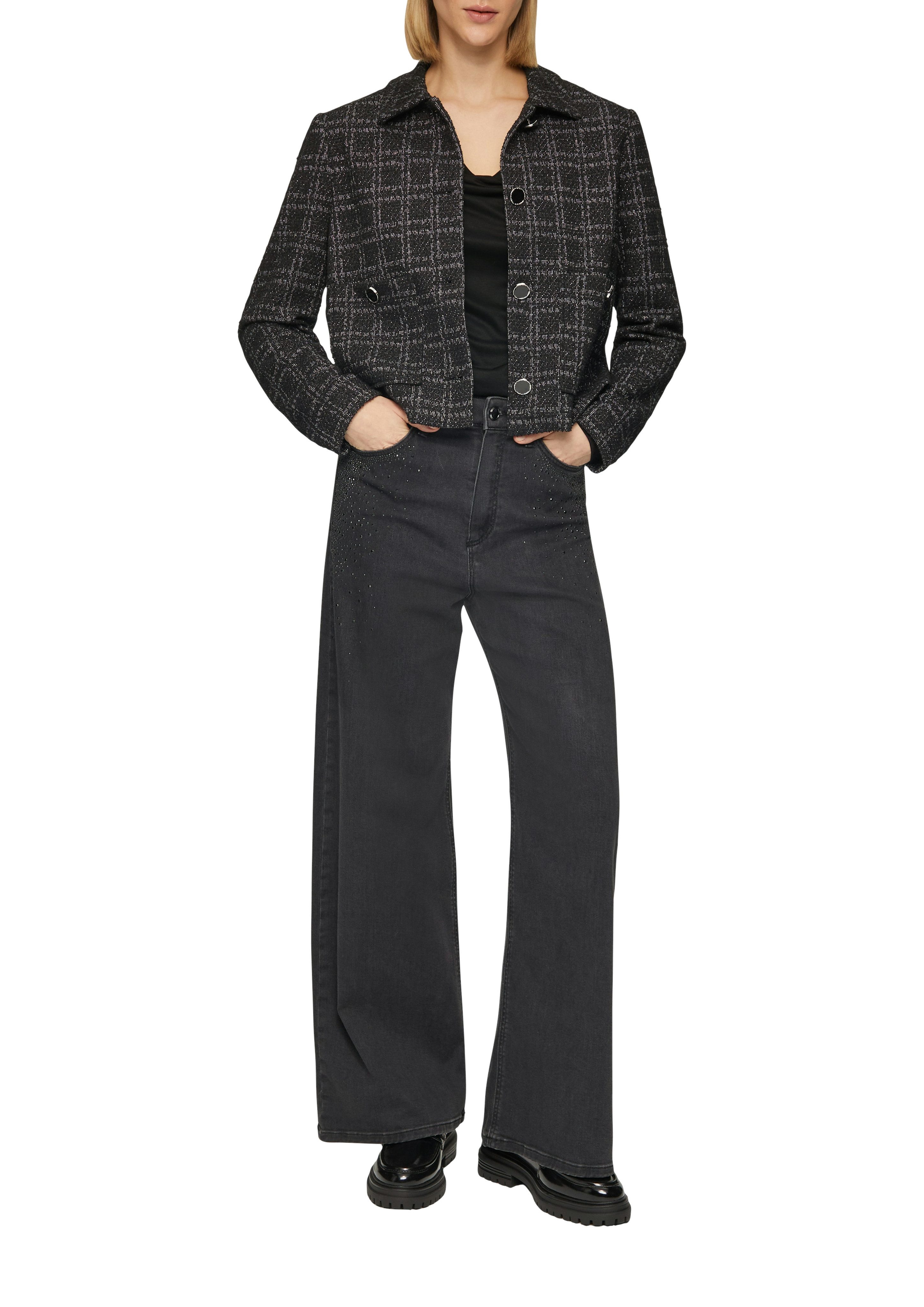 s.Oliver BLACK LABEL Shirt met lange mouwen met cascadehals