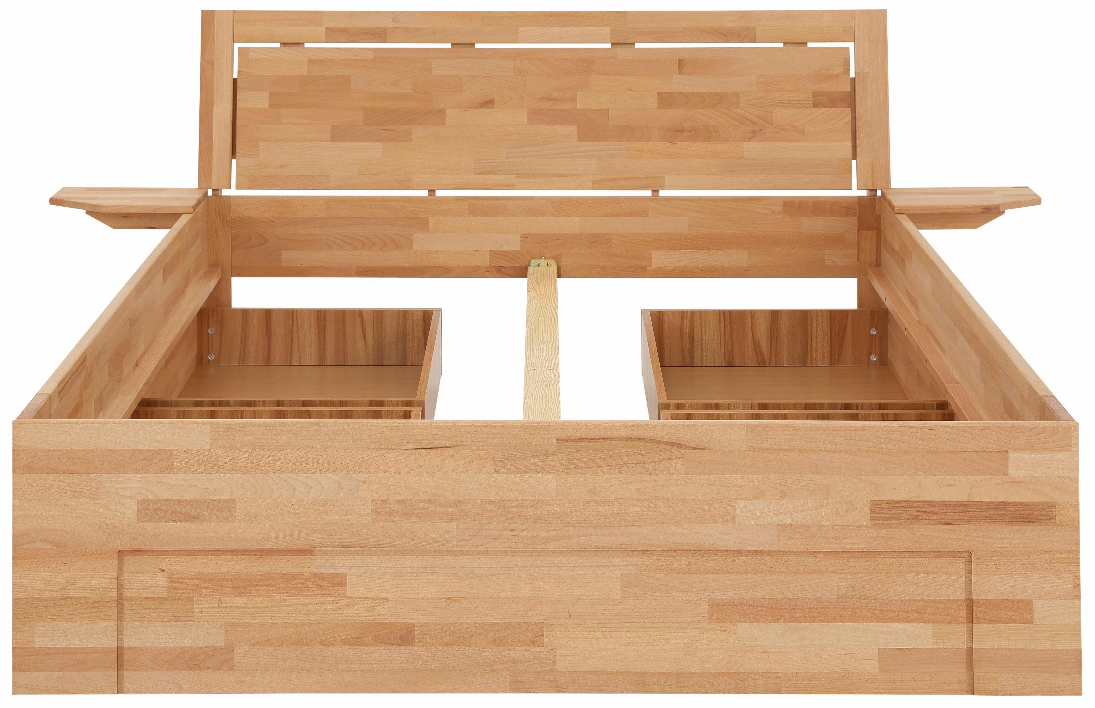 Home affaire Massief houten ledikant SABRINA Bed met bergruimte met hoge stabiliteit, inclusief laden
