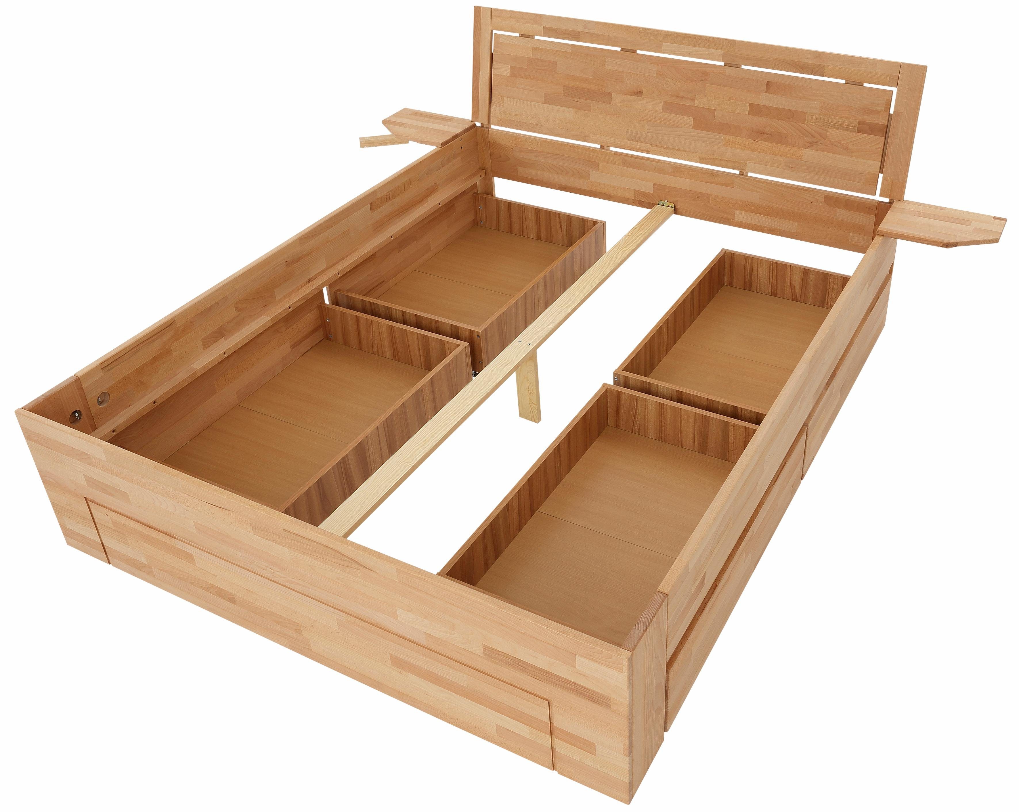 Home affaire Massief houten ledikant SABRINA Bed met bergruimte met hoge stabiliteit, inclusief laden