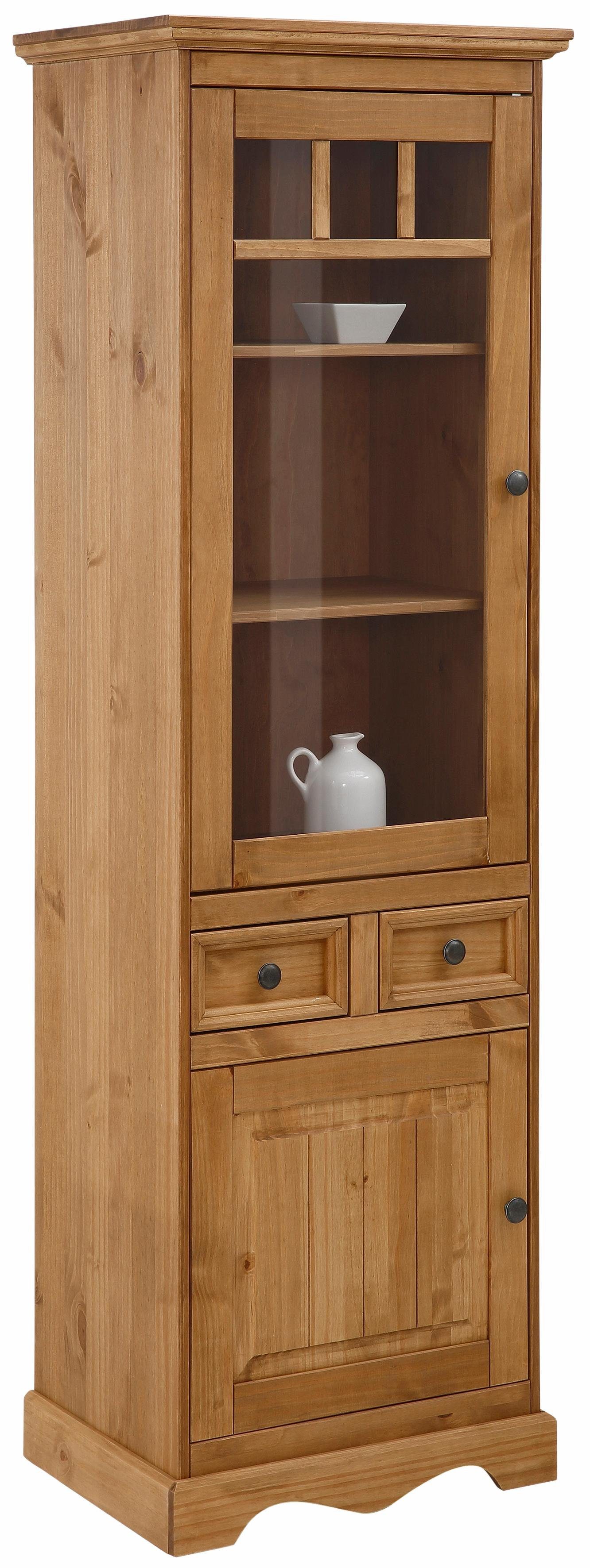 Home affaire Vitrinekast MELISSA Hoogte 190 cm vitrinekasten beige