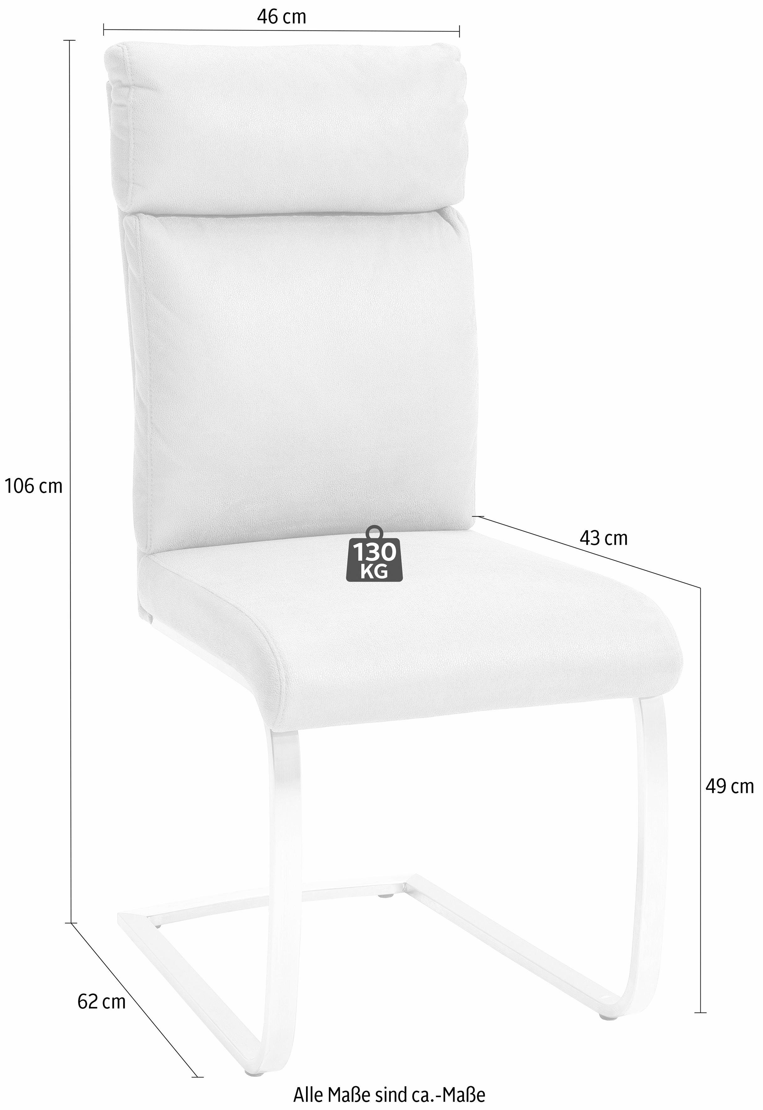 MCA furniture Vrijdragende stoel Stoel belastbaar tot 130 Kg (set, 2 stuks)