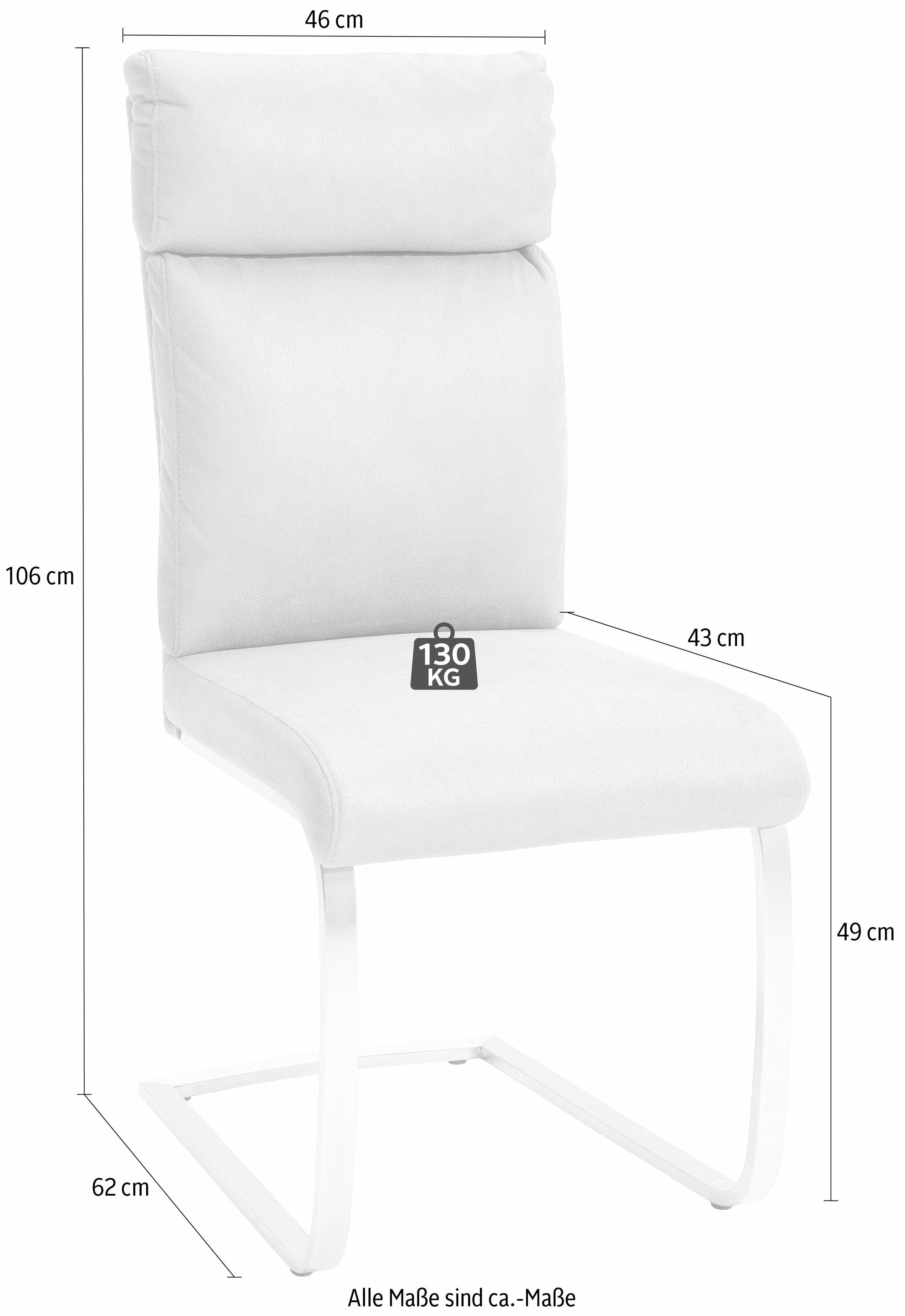 MCA furniture Vrijdragende stoel Stoel belastbaar tot 130 Kg (set, 2 stuks)