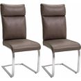 mca furniture vrijdragende stoel stoel belastbaar tot 130 kg (set, 2 stuks) bruin