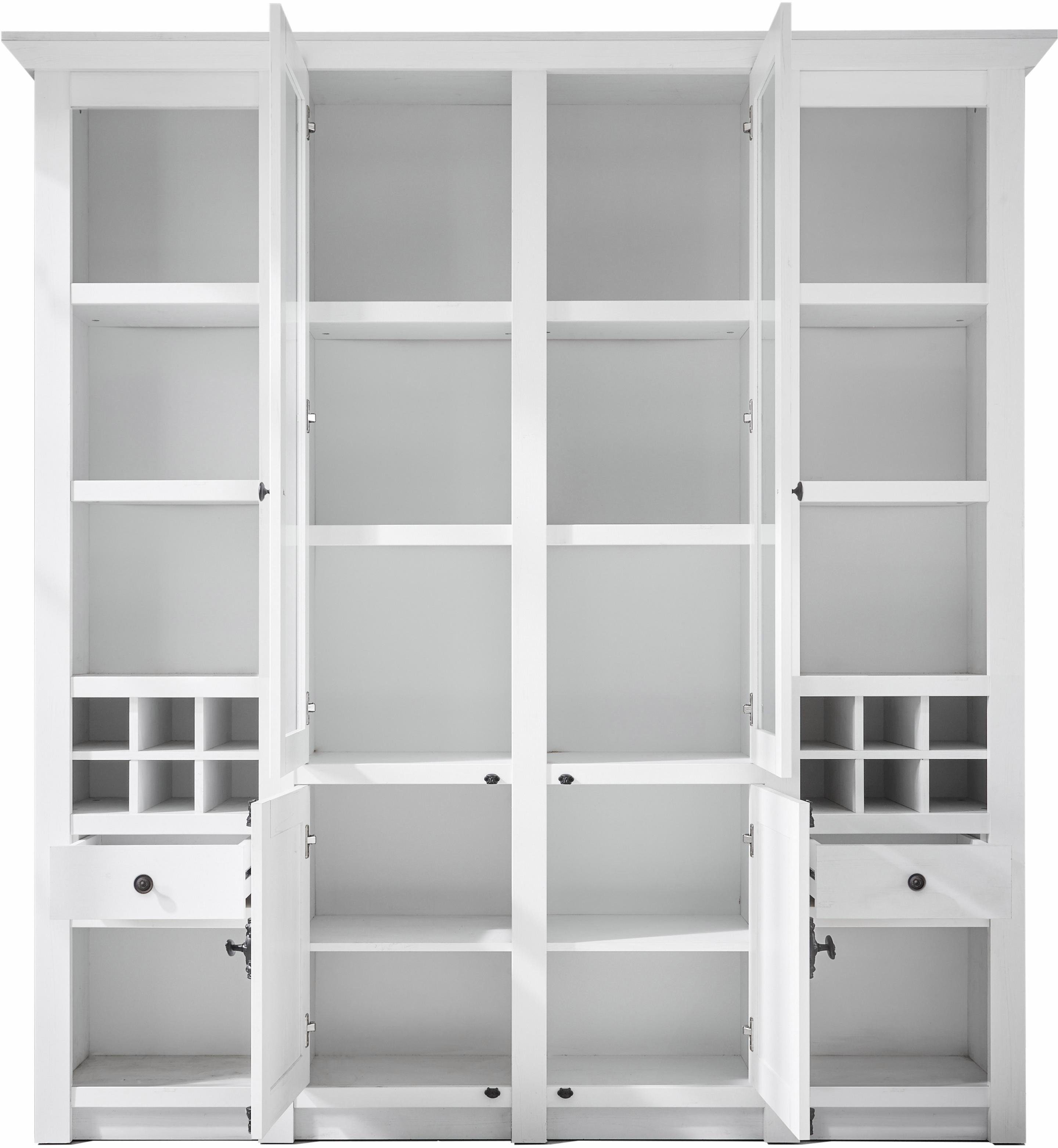Home affaire Vitrinekast California Breedte ca. 194 cm (4 stuks)