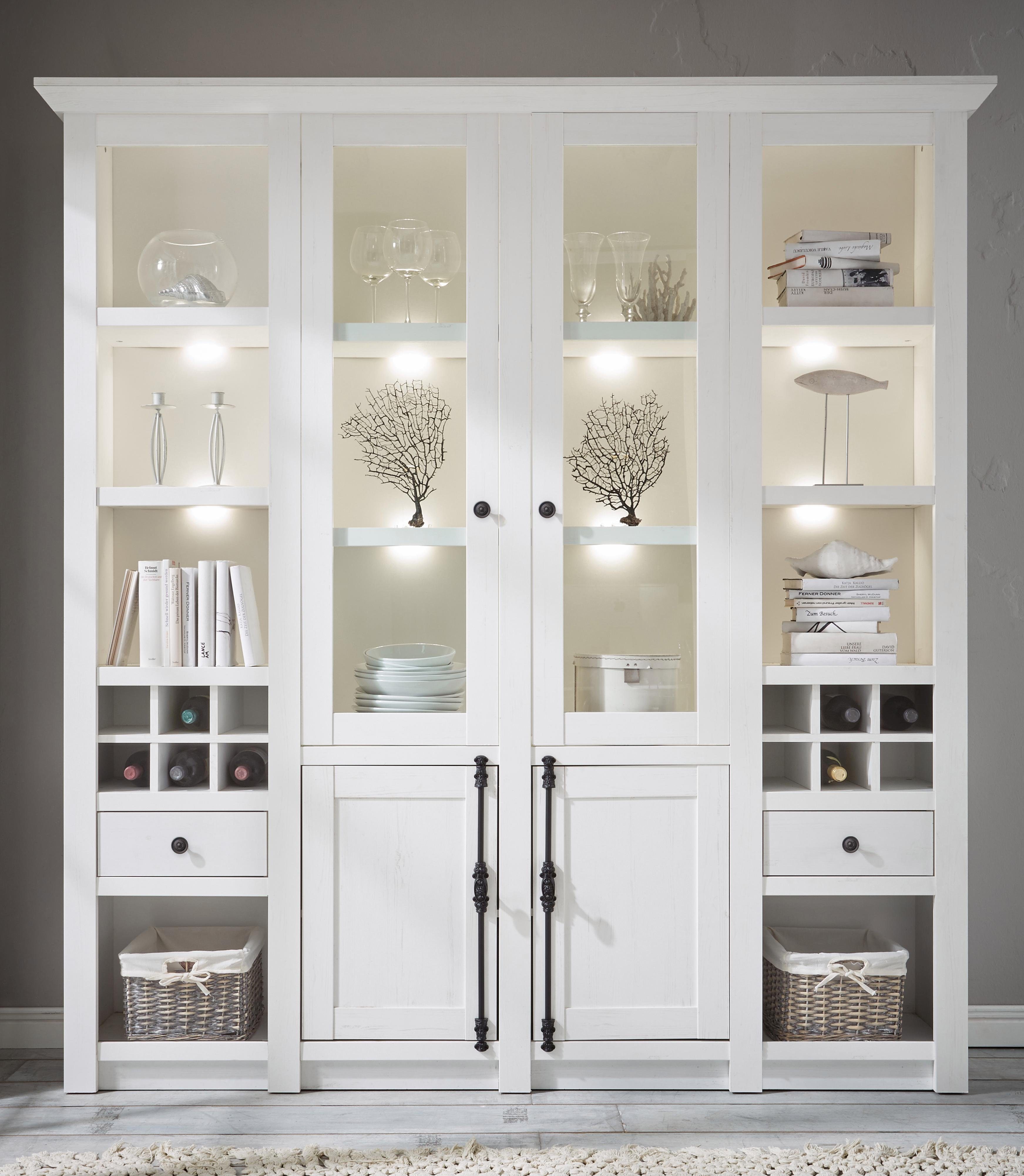 Home affaire Vitrinekast California Breedte ca. 194 cm (4 stuks)