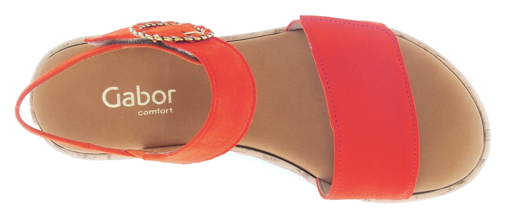 Gabor Sleehaksandaaltjes Rhodos , riemchensandaal, comfort-schoen, zomerschoen met mooie sierspeld