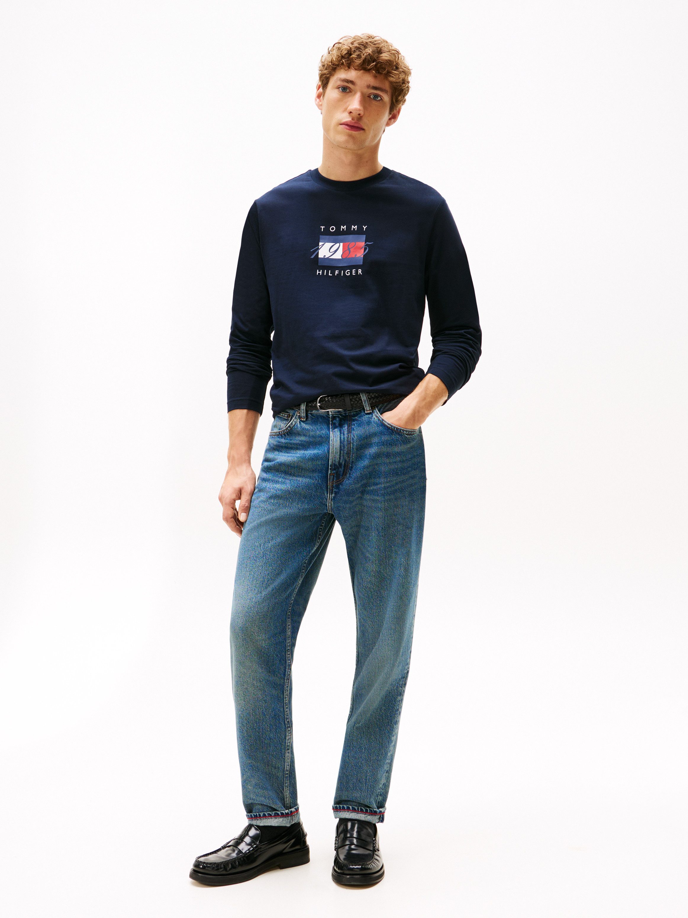 Tommy Hilfiger Shirt met lange mouwen LINEAR FLAG GRAPHIC