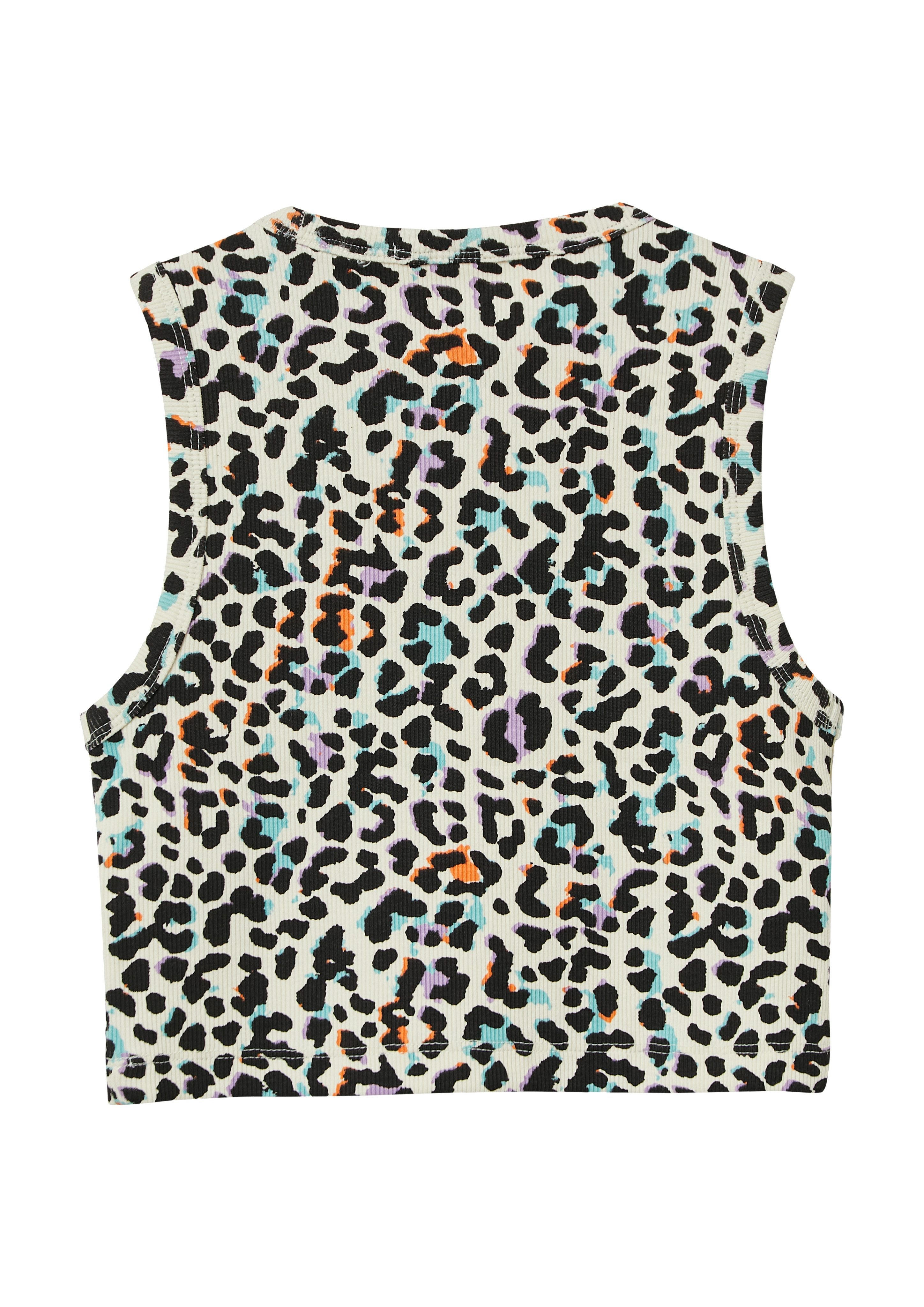 s.Oliver RED LABEL Junior Geribde tanktop van ribstof en met grafisch patroon
